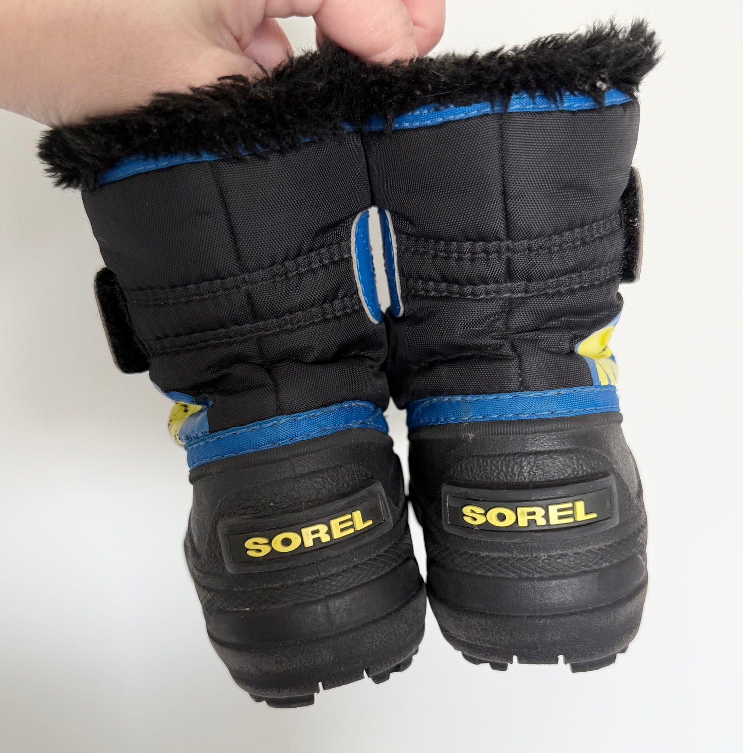 Sorel Black/Blue/Yellow Snow Commander Winter Boots (5)