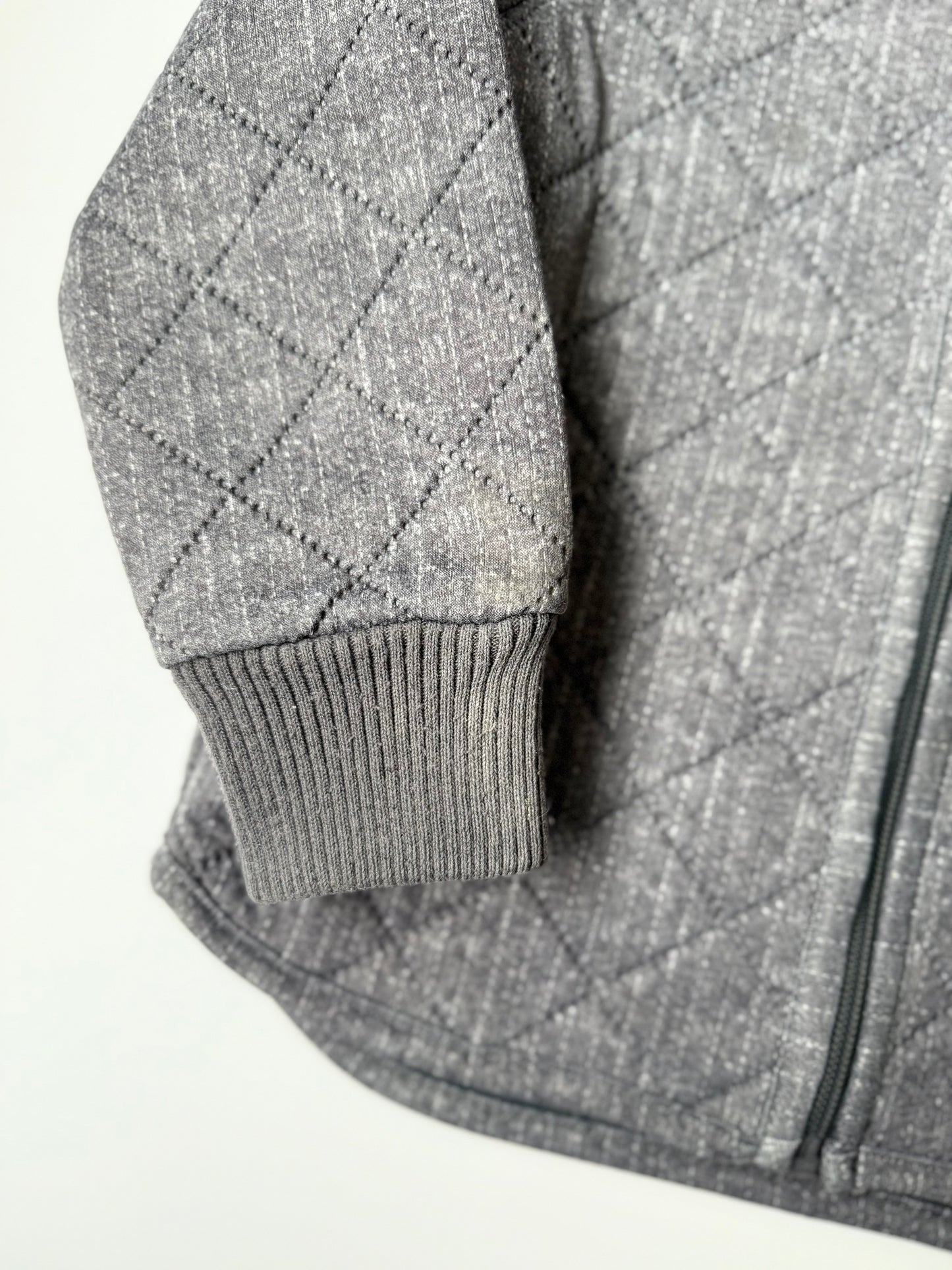 Wheat Thermo Quilted Fall Jacket Loui in Wave Melange Grey (3 Years)