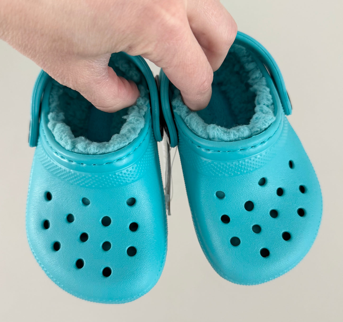 Crocs Blue Classic Lined Slip On Clog - New (5)