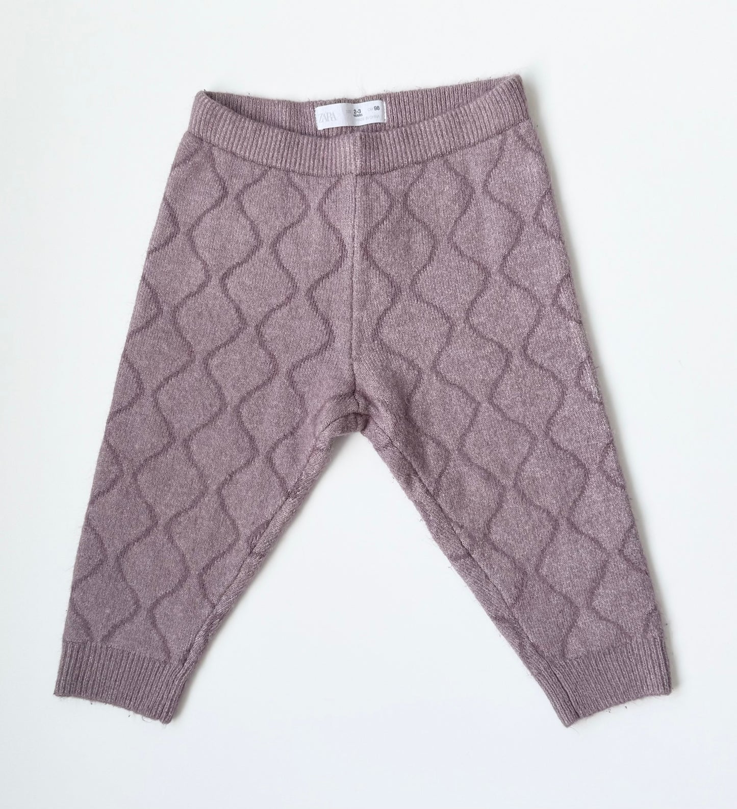Zara Purple Fuzzy Squiggle Pants (2-3 Years)