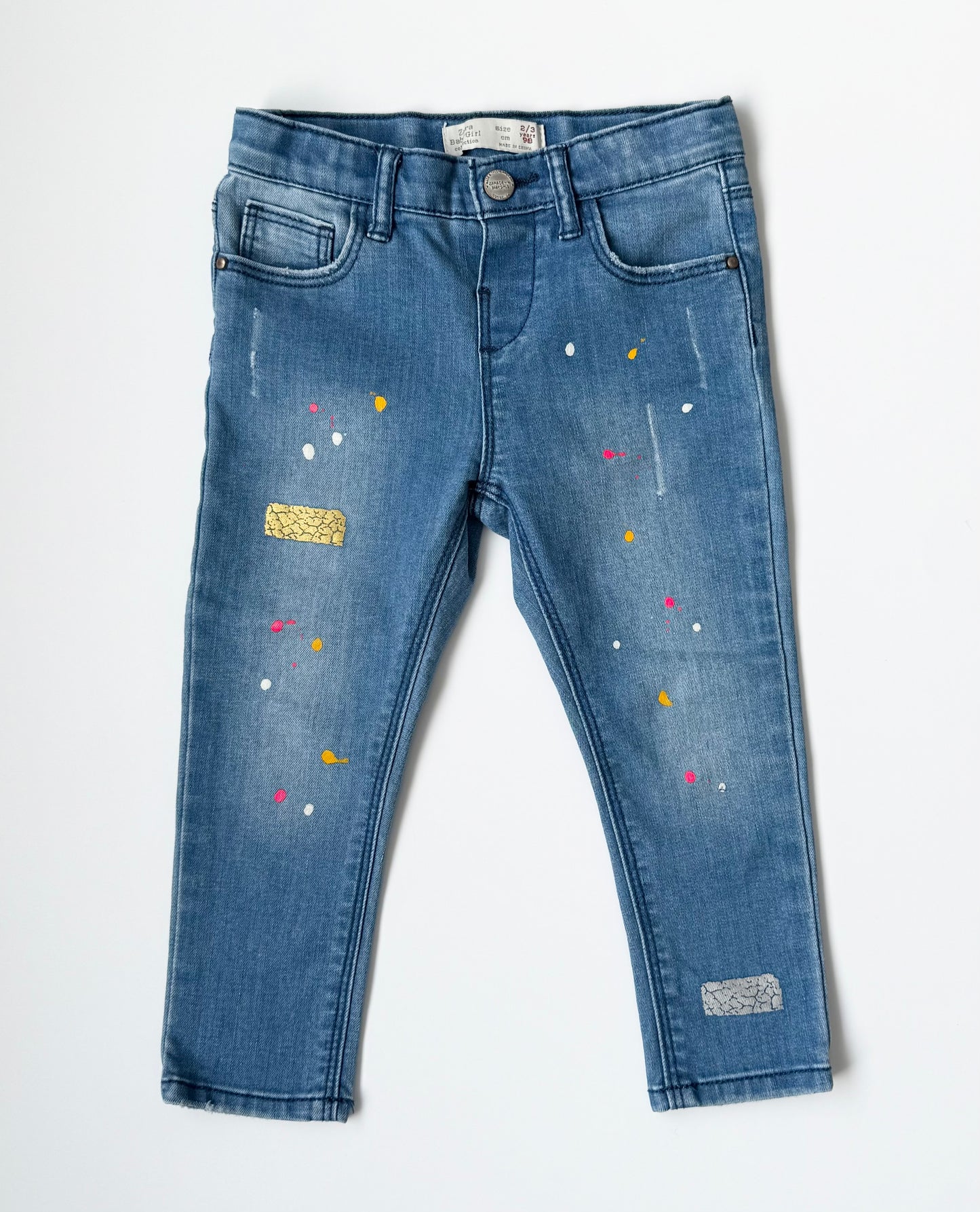 Zara Paint Splatter Jeans (2-3 Years)