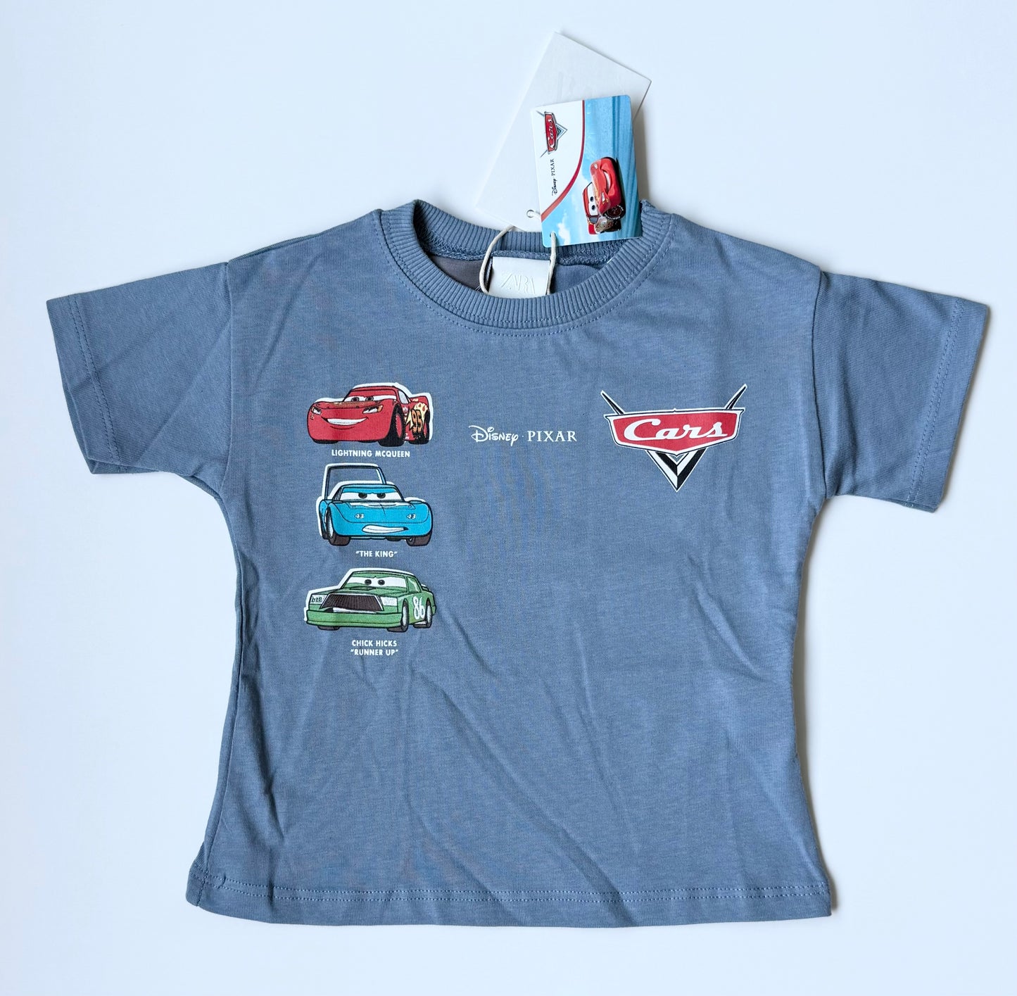 Zara x Disney Pixar Cars Blue “I Am Speed” Characters T-Shirt - New (18 Months)