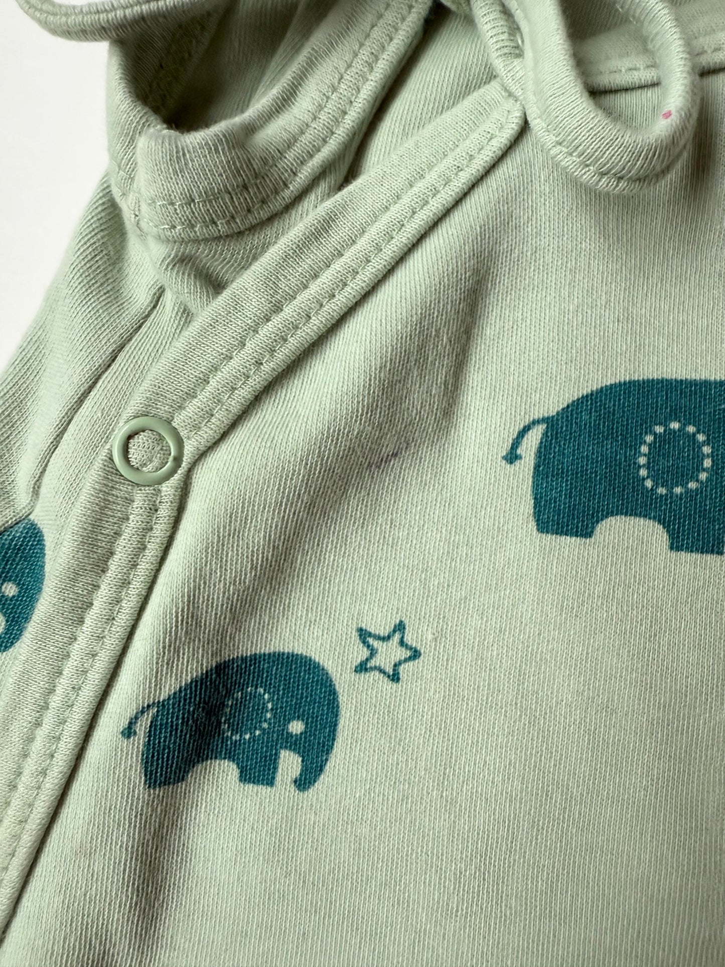 Parade Organics Green Elephants Kimono Wrap Dress (2T)