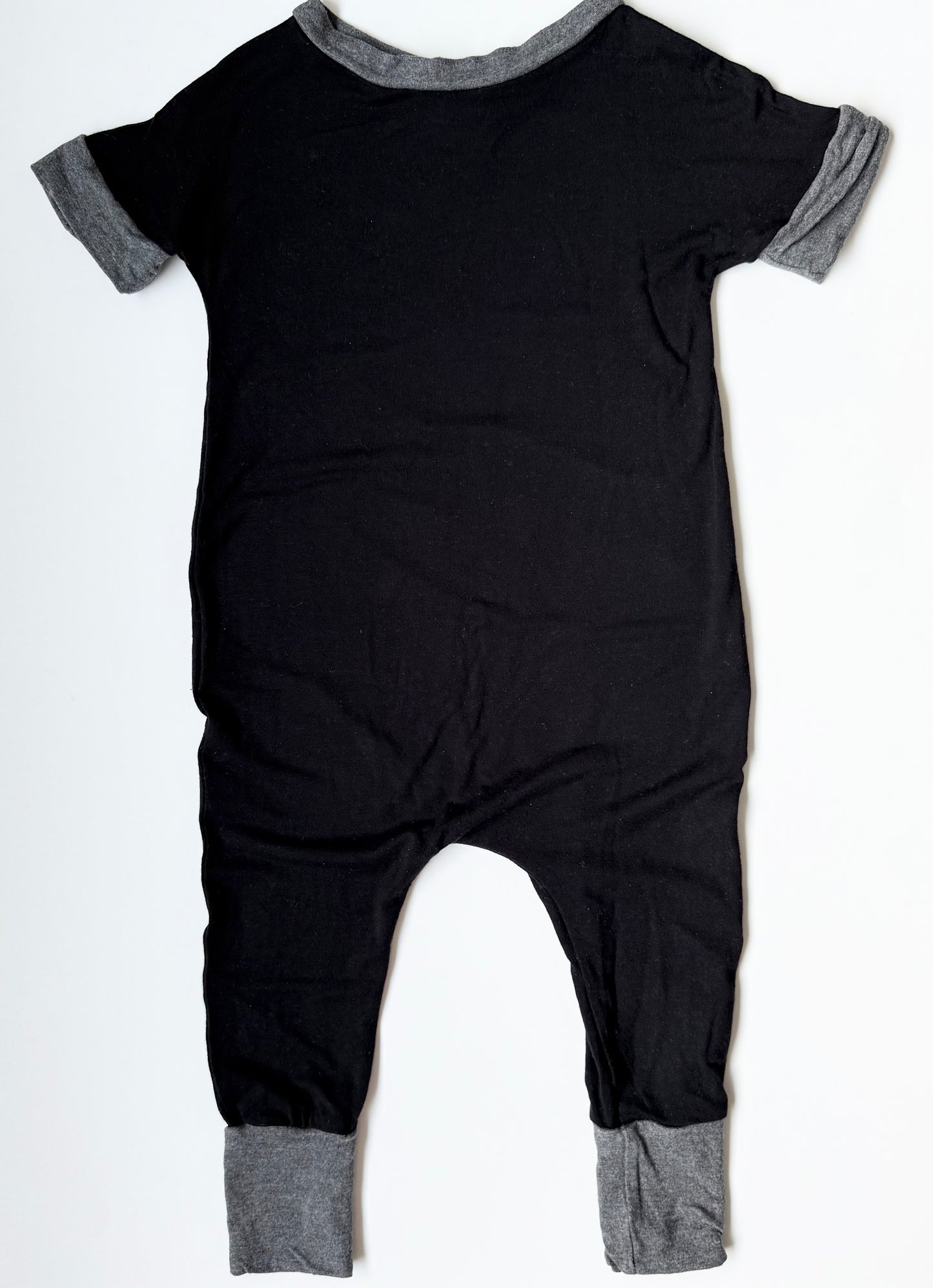 Quinn & Dot Black & Grey Trim T-Shirt Jumpsuit (2T)