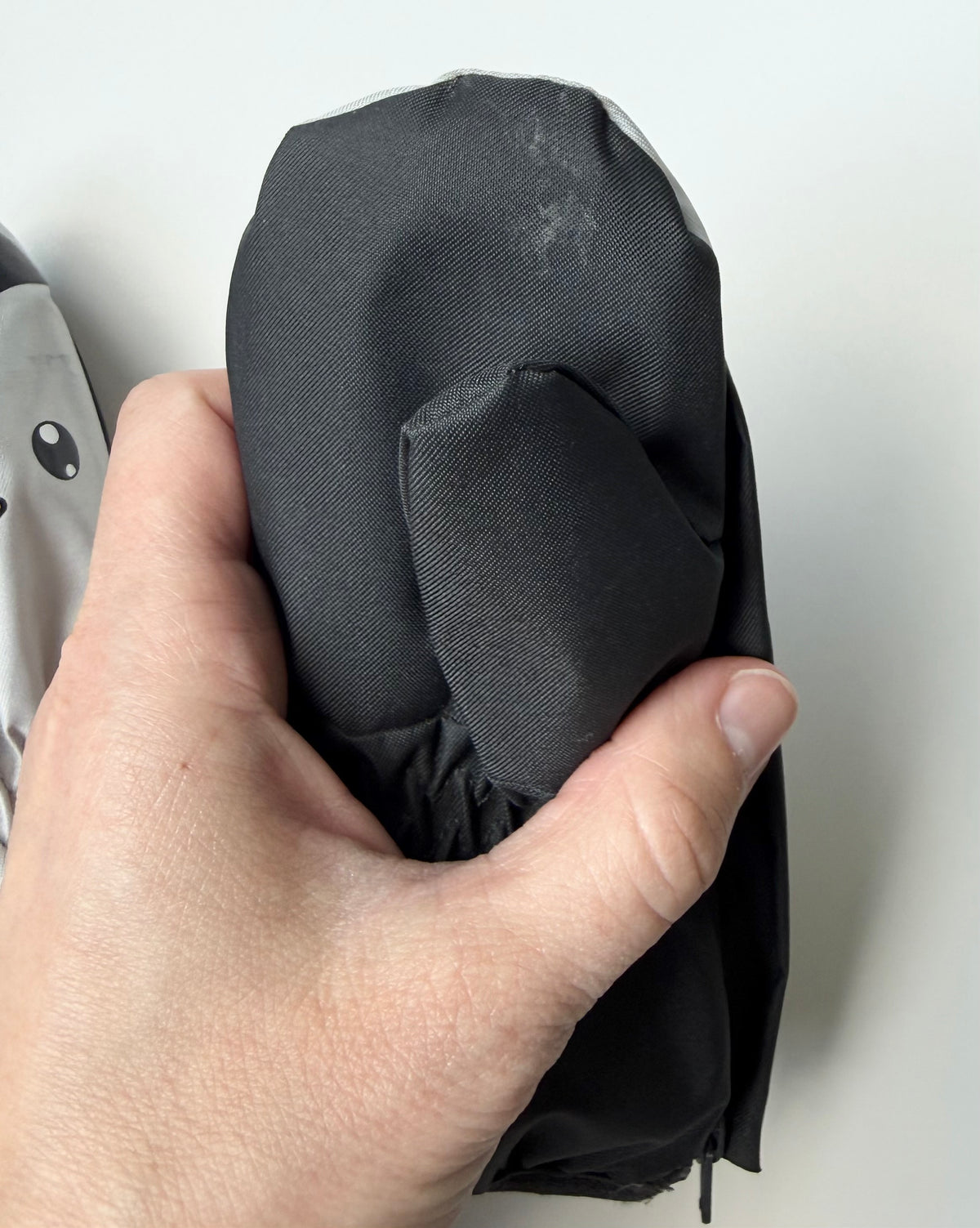 Wedze Grey Penguins Fleece Lined Mittens (12-18 Months)
