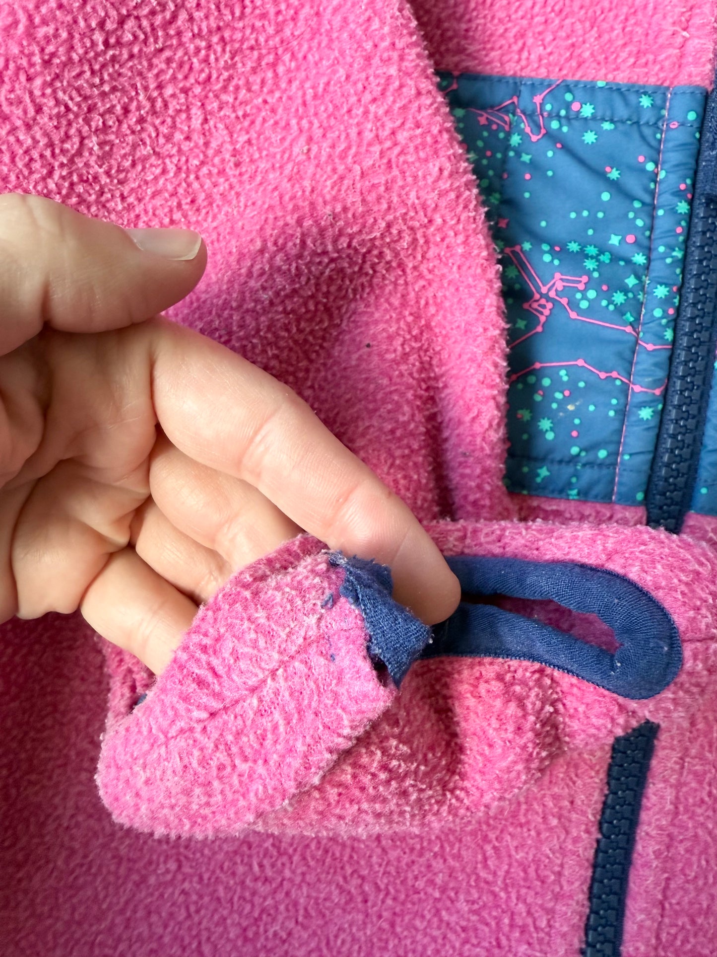 MEC Pink & Blue Constellations Hooded Fleece Zip Up (24 Months)