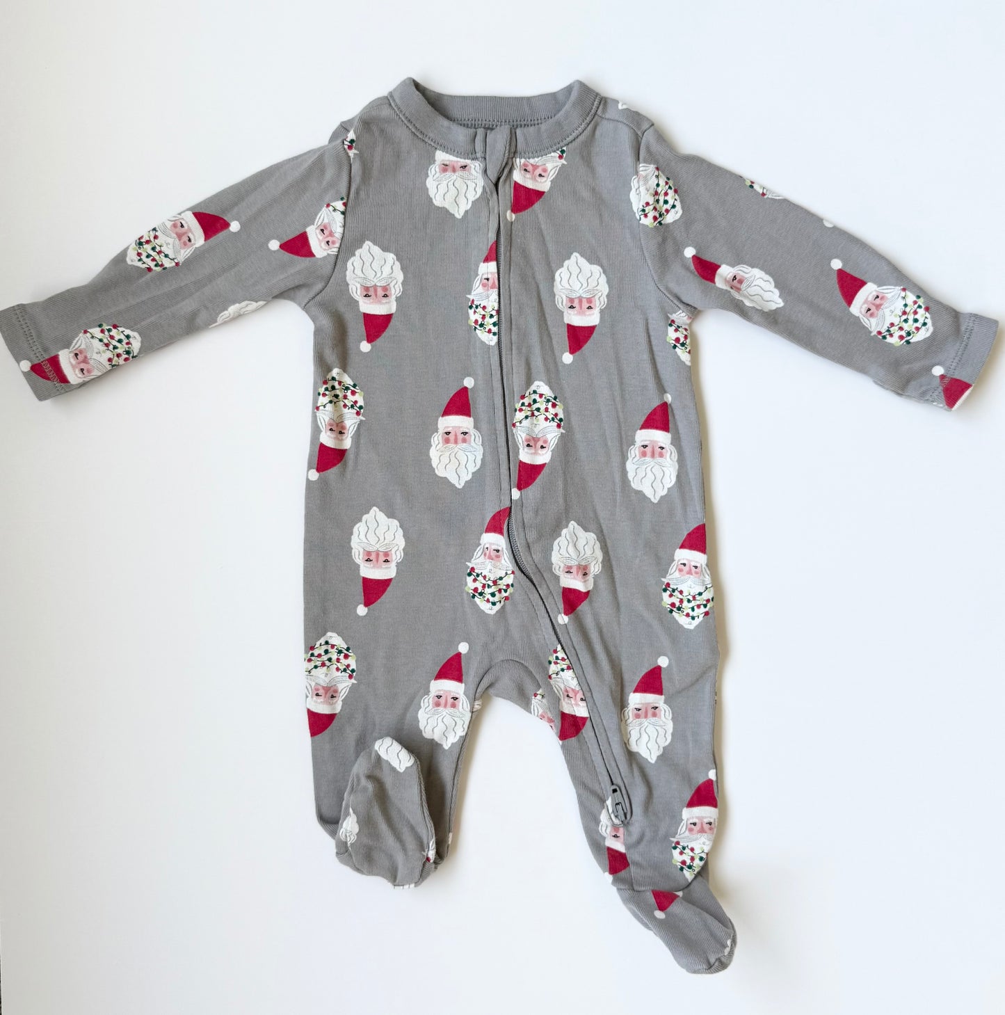 Old Navy Grey Santa Sleeper (0-3 Months)