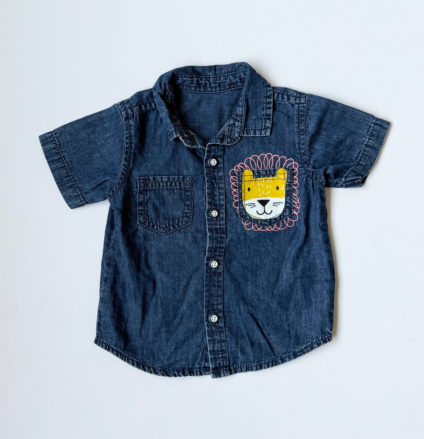 Dunnes Stores Jean Tigger Button Up T-Shirt (9-12 Months)