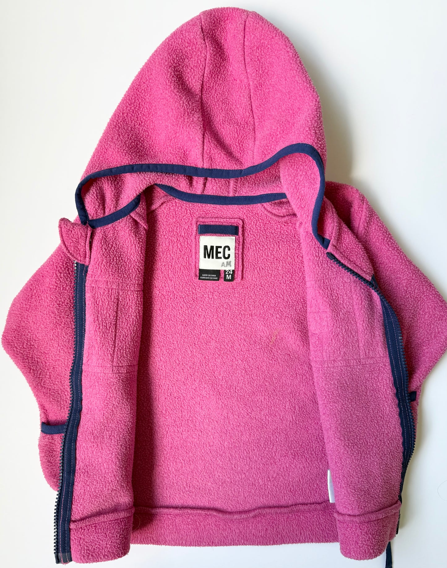 MEC Pink & Blue Constellations Hooded Fleece Zip Up (24 Months)