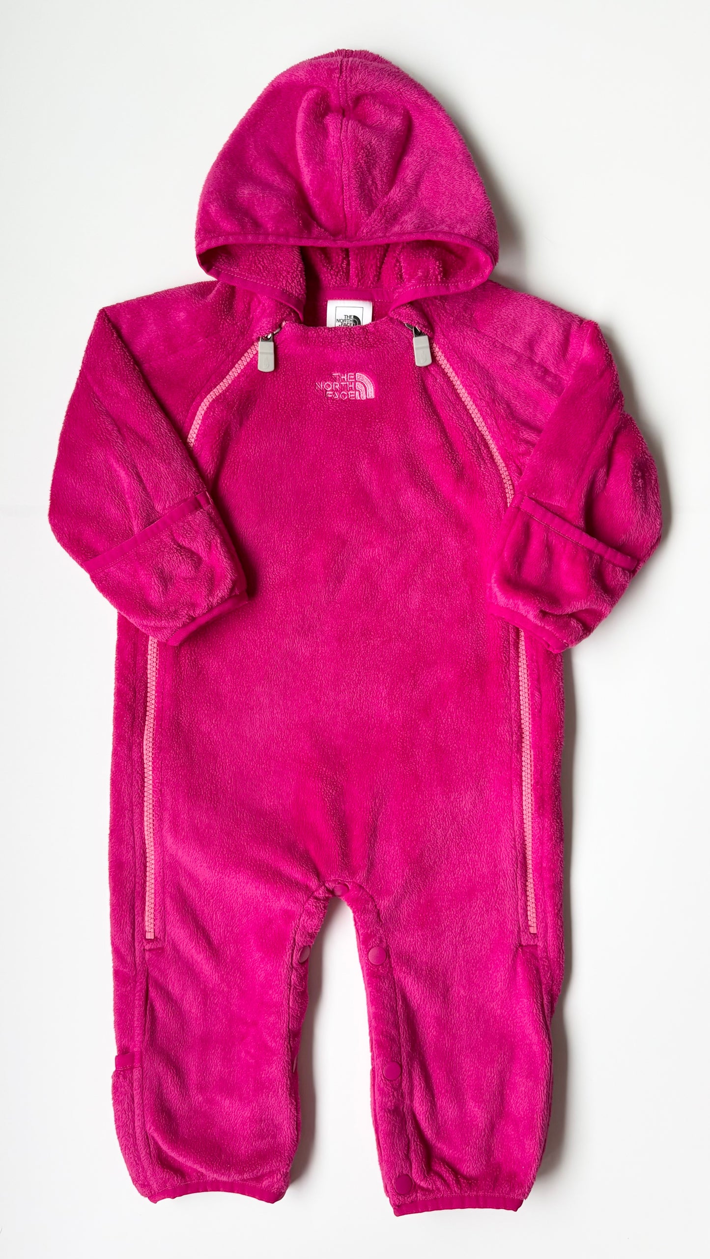 The North Face Hot Pink Buttery Fleece Bunting Suit (6-12 Months)