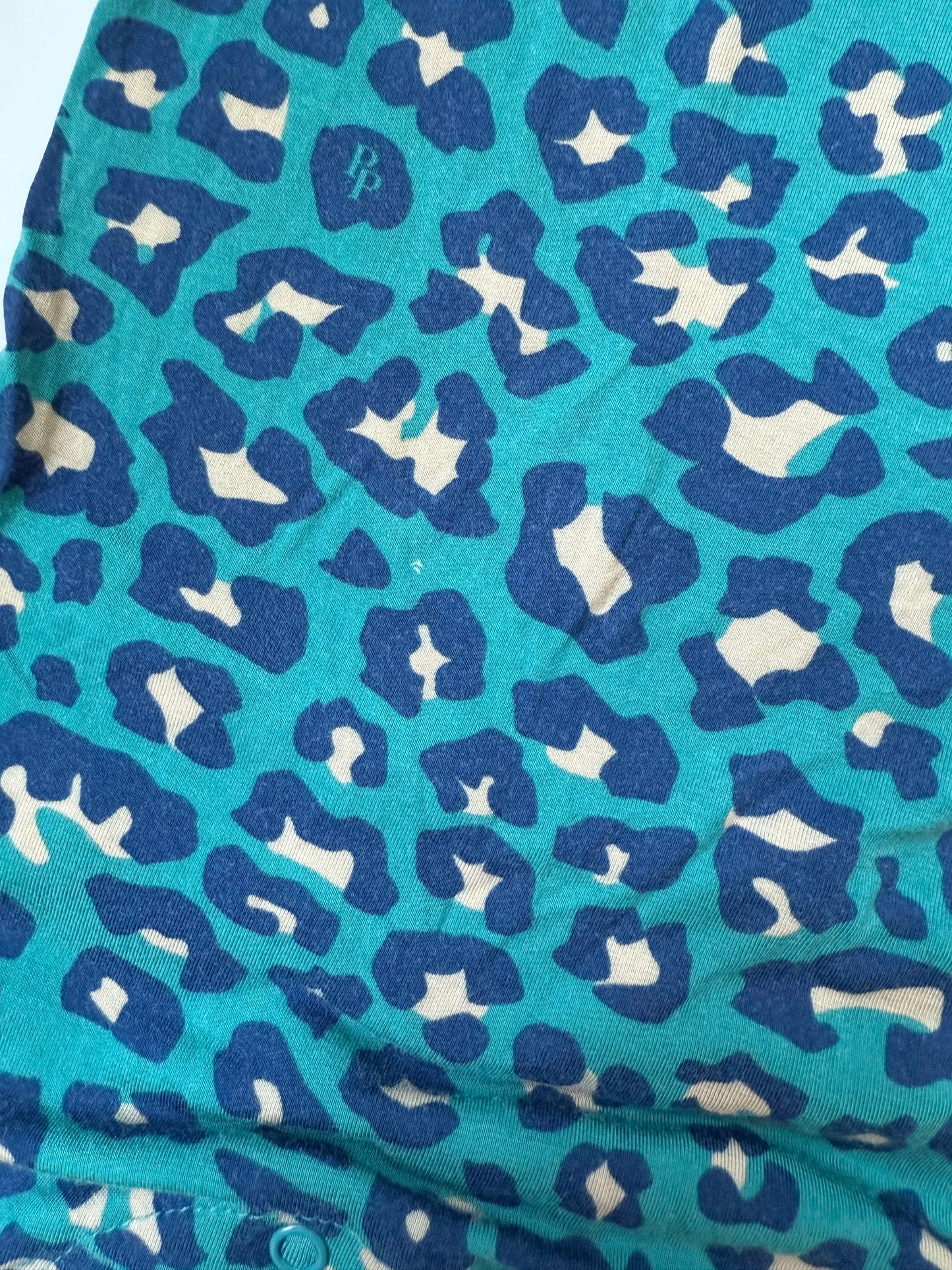 Posh Peanut Blue Cheetah Sleeveless Jumpsuit (0-3 Months)