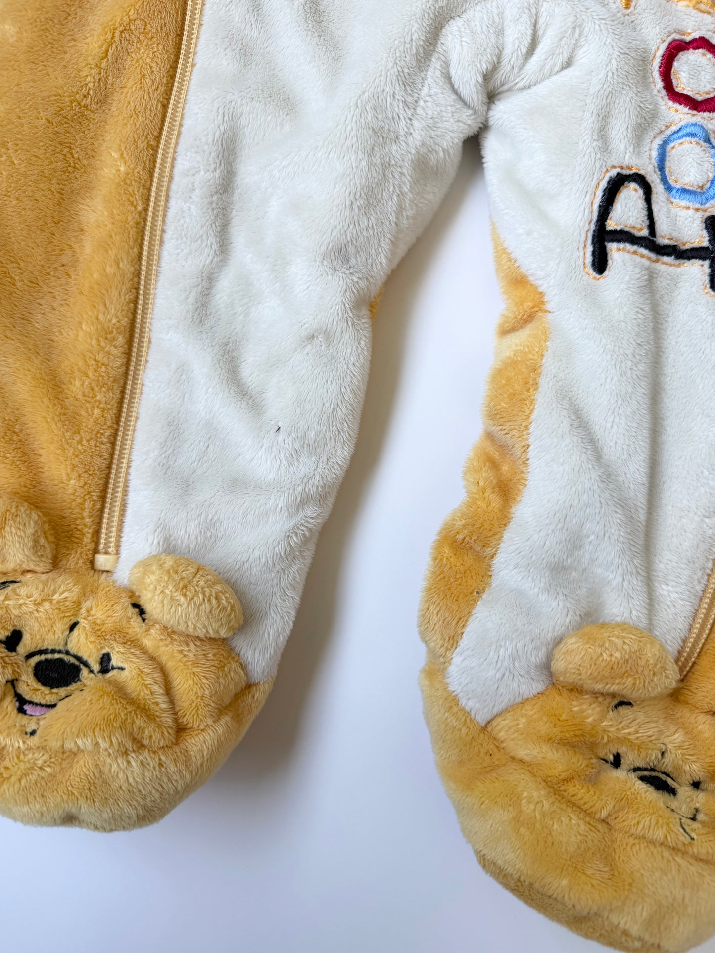 Disney Baby Y2K Yellow Winnie the Pooh Bunting Suit (12 Months)