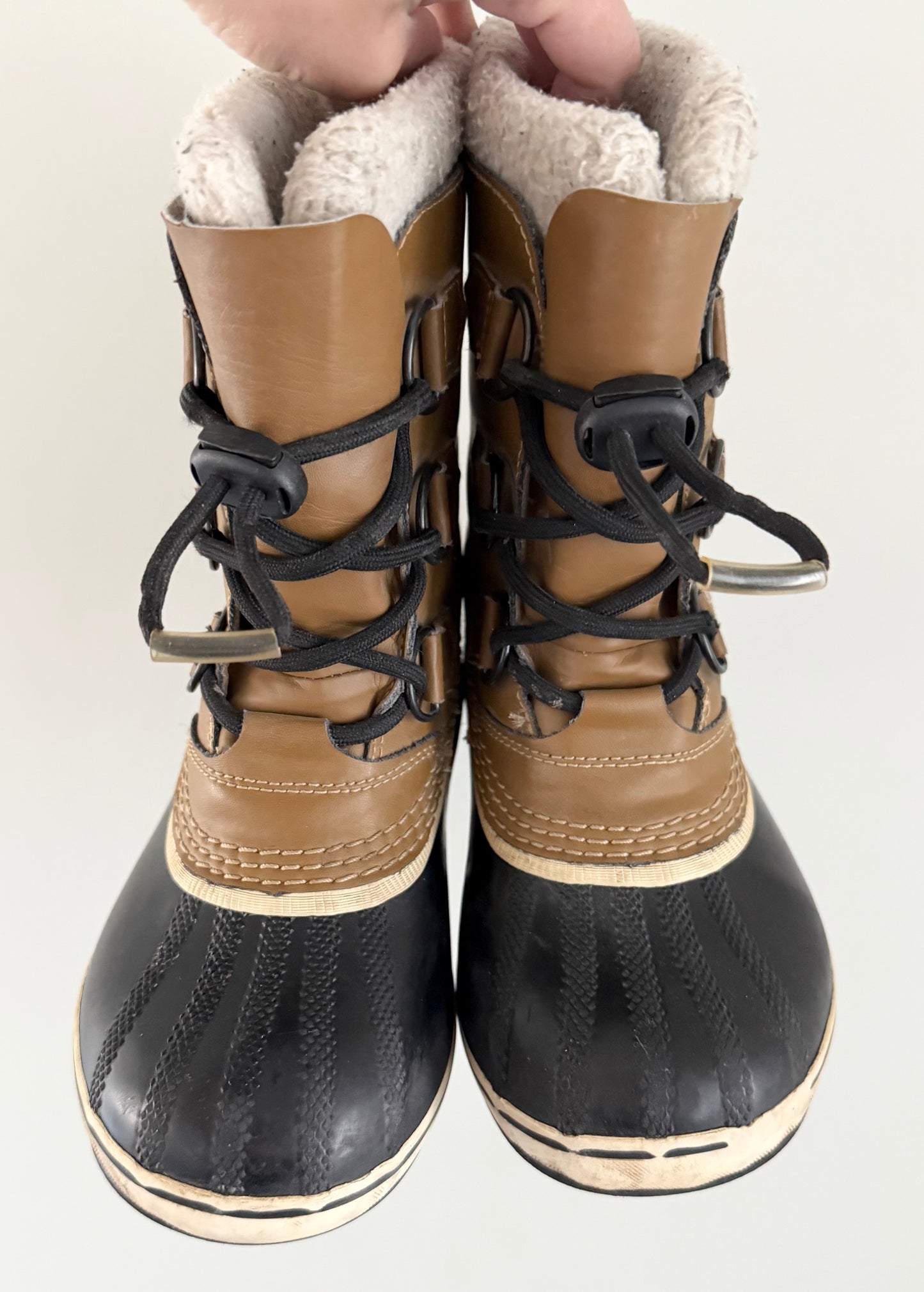 Sorel Yoot Pac Light Brown Nylon Winter Boots (US1)