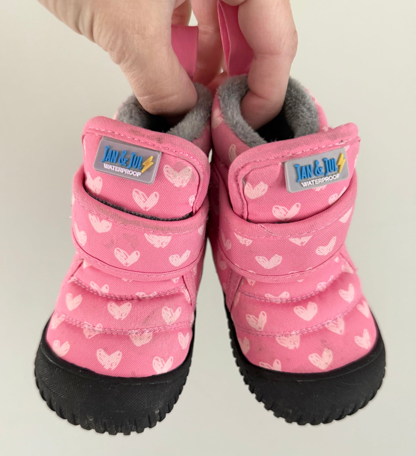 Jan & Jul Insulated Pink Hearts Ankle Boots (4)