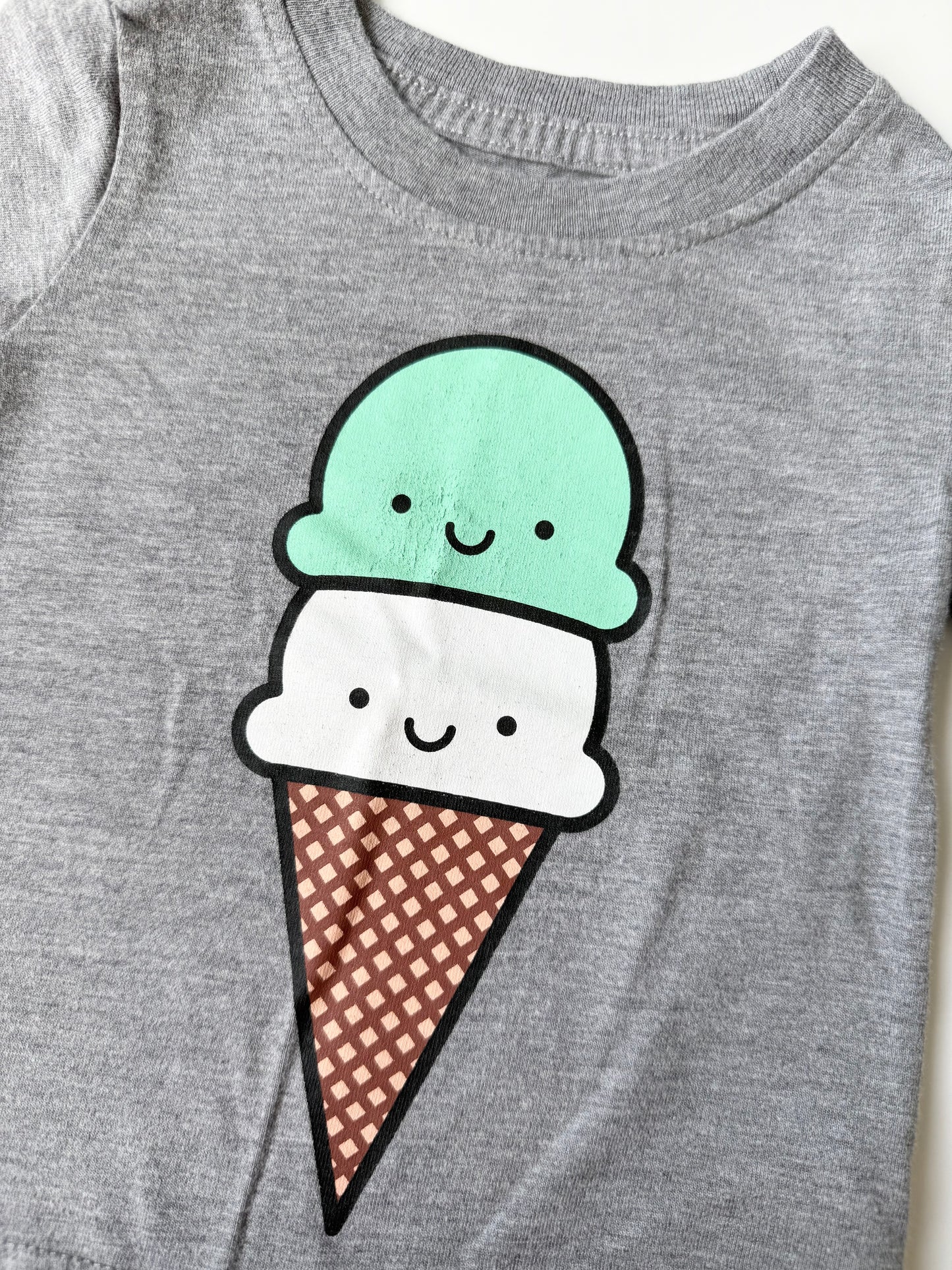 Whistle & Flute Light Grey Ice Cream T-Shirt (6-12 Months)