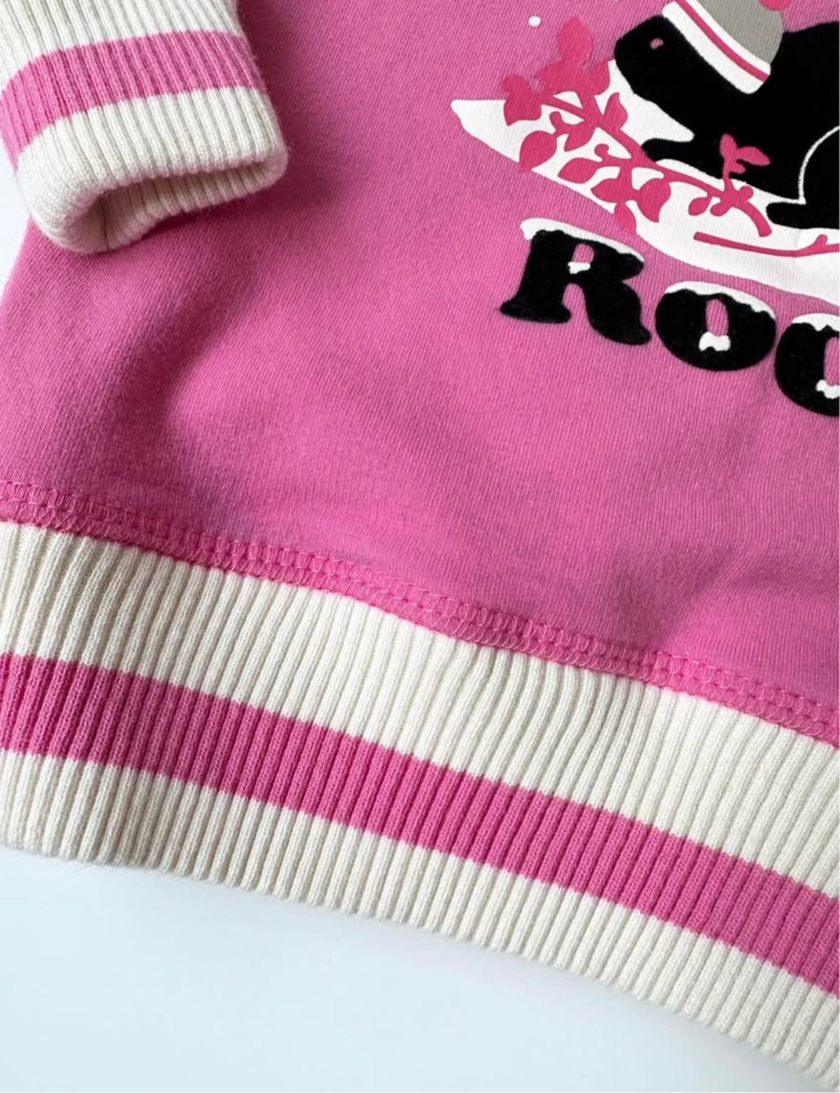 Roots Baby Hot Pink Snowy Beaver Crewneck (0-3 Months)