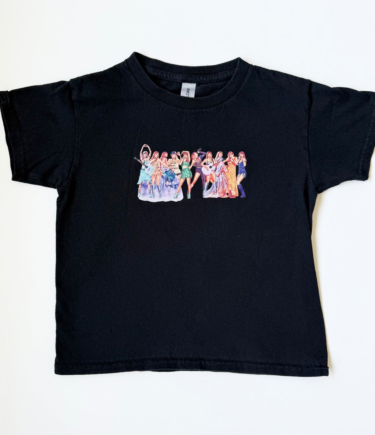 Gildan Custom Taylor Swift Printed Black T-Shirt (5-6 Years)
