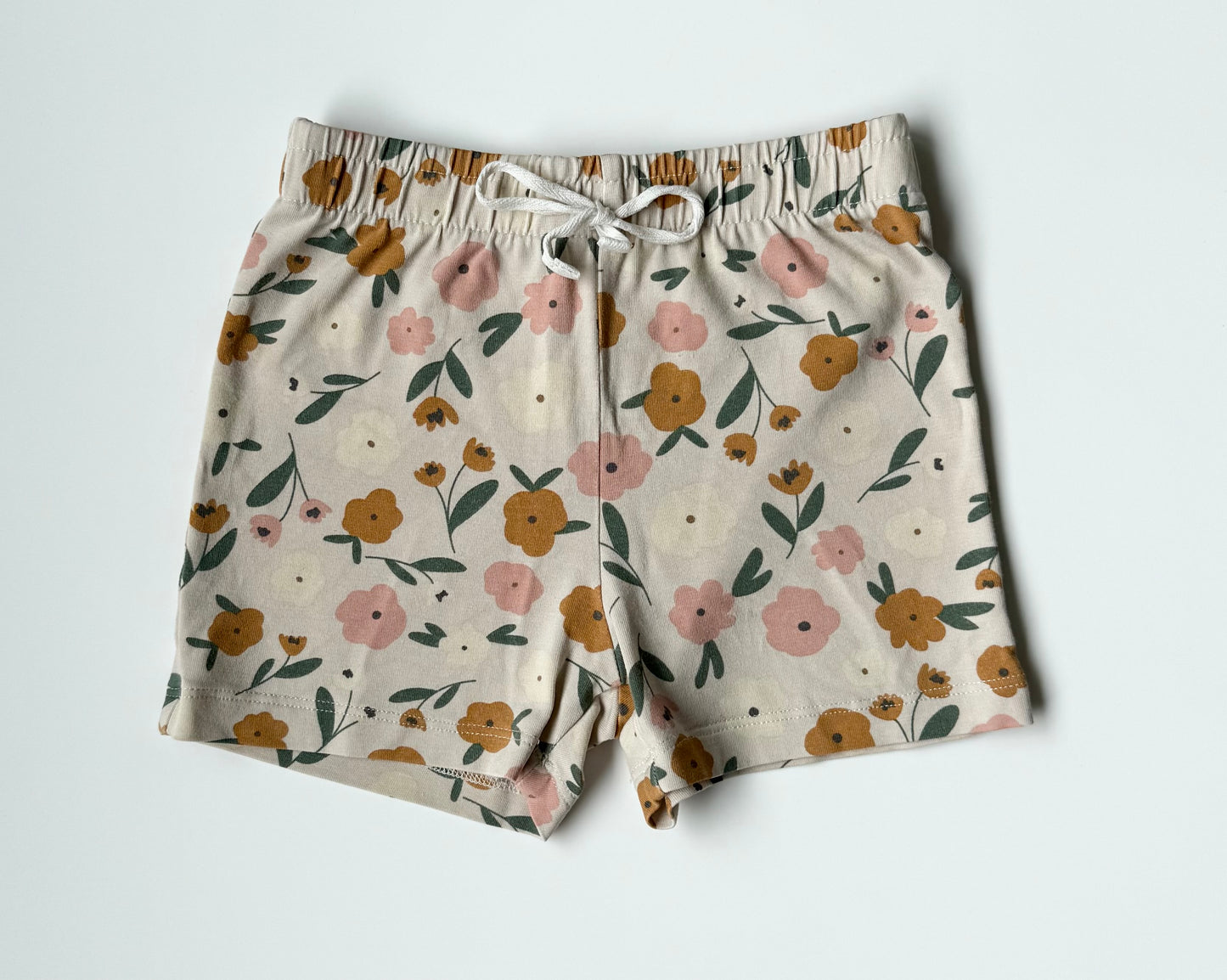 Jax & Lennon Beige Floral Shorts (3/4 Years)