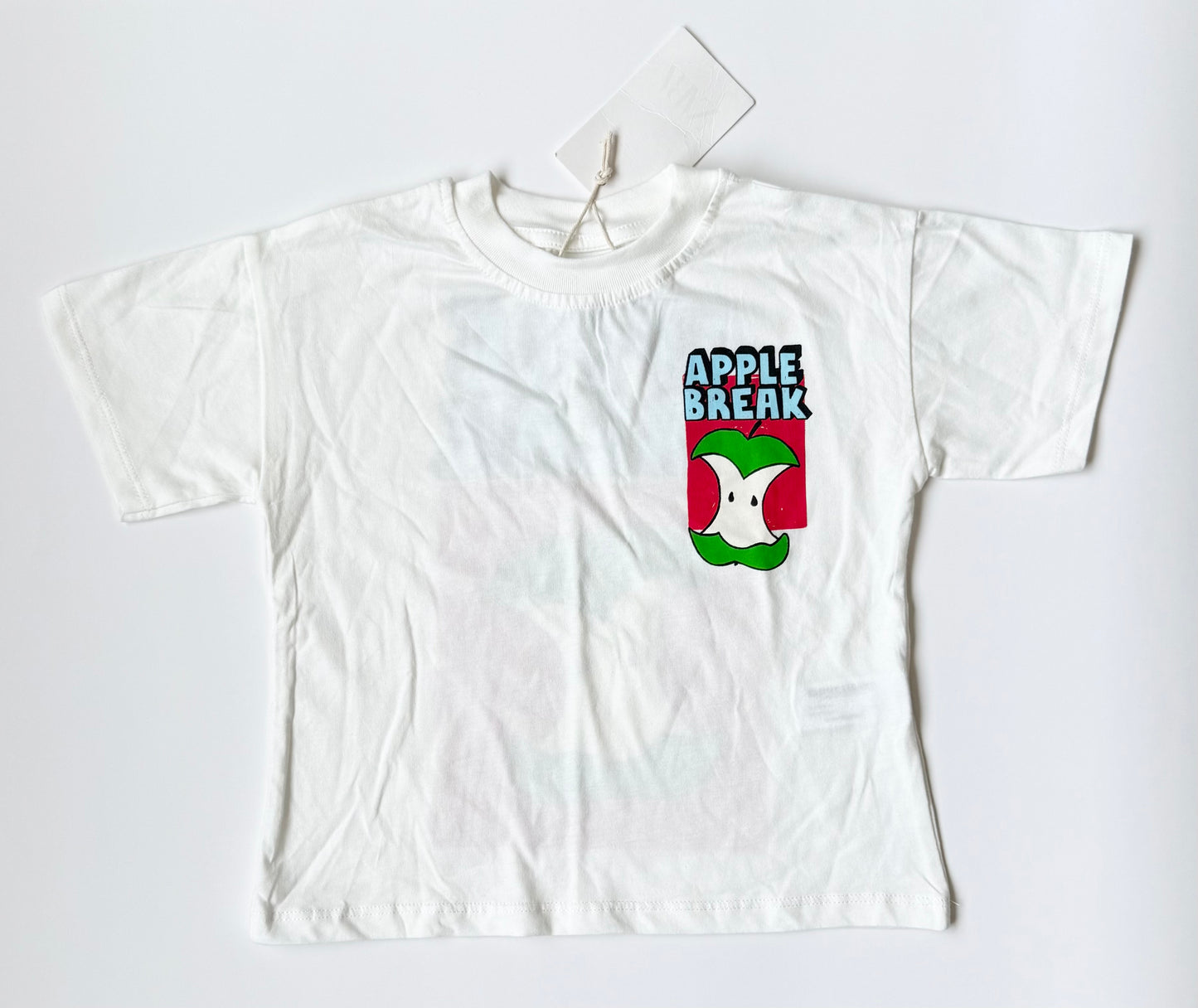 Zara White “Apple Break” T-Shirt - New (3 Years)