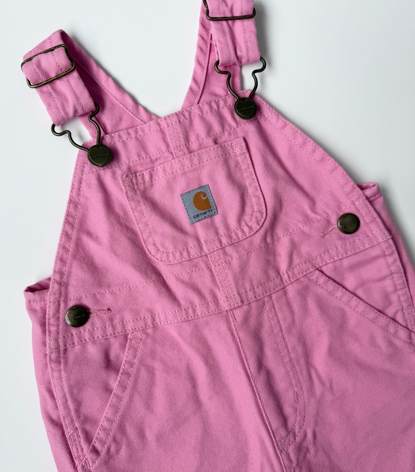 Carhartt Light Pink Canvas Bib Overalls (9 Months)