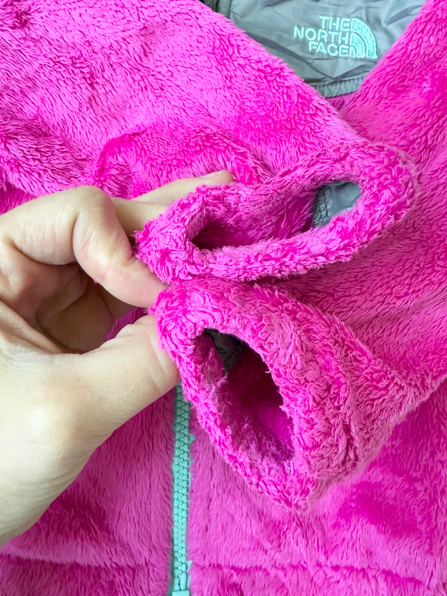 The North Face Hot Pink Oso Hooded Fleece Zip Up (12-18 Months)
