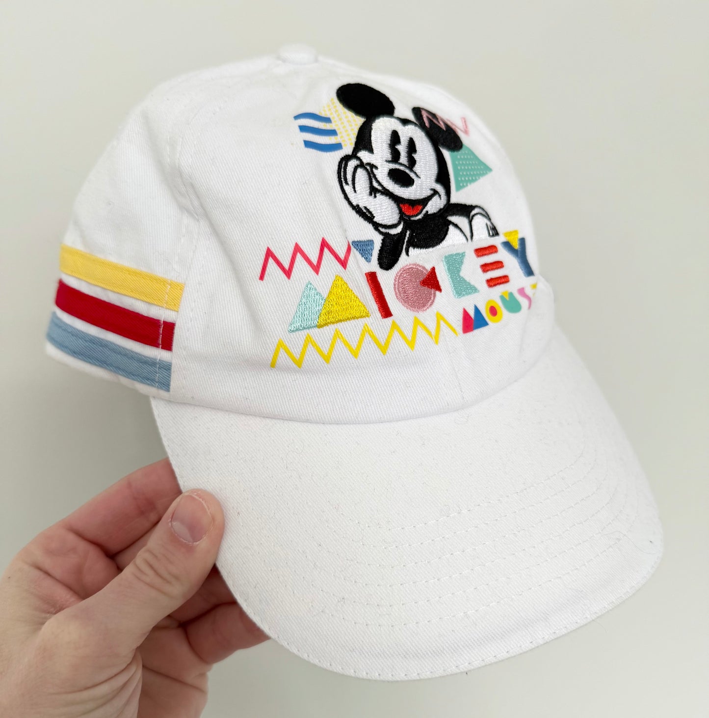 Adult Disney Parks White Mickey Mouse Ball Cap