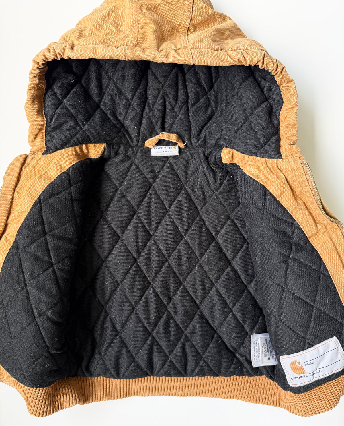 Carhartt Brown Active Flannel Quilt-Lined Cotton Duck Canvas Jacket (2T)