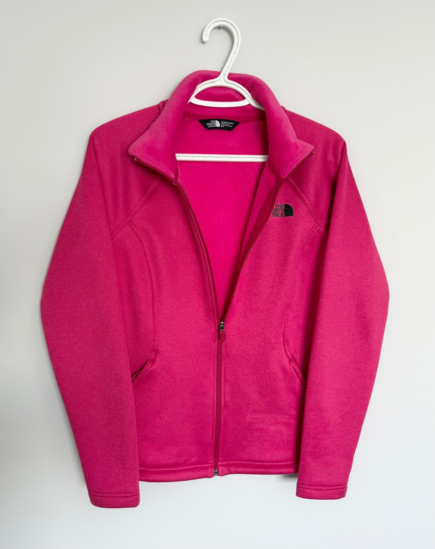 Women’s The North Face Hot Pink Agave Full Zip Jacket - Sweater (Small)