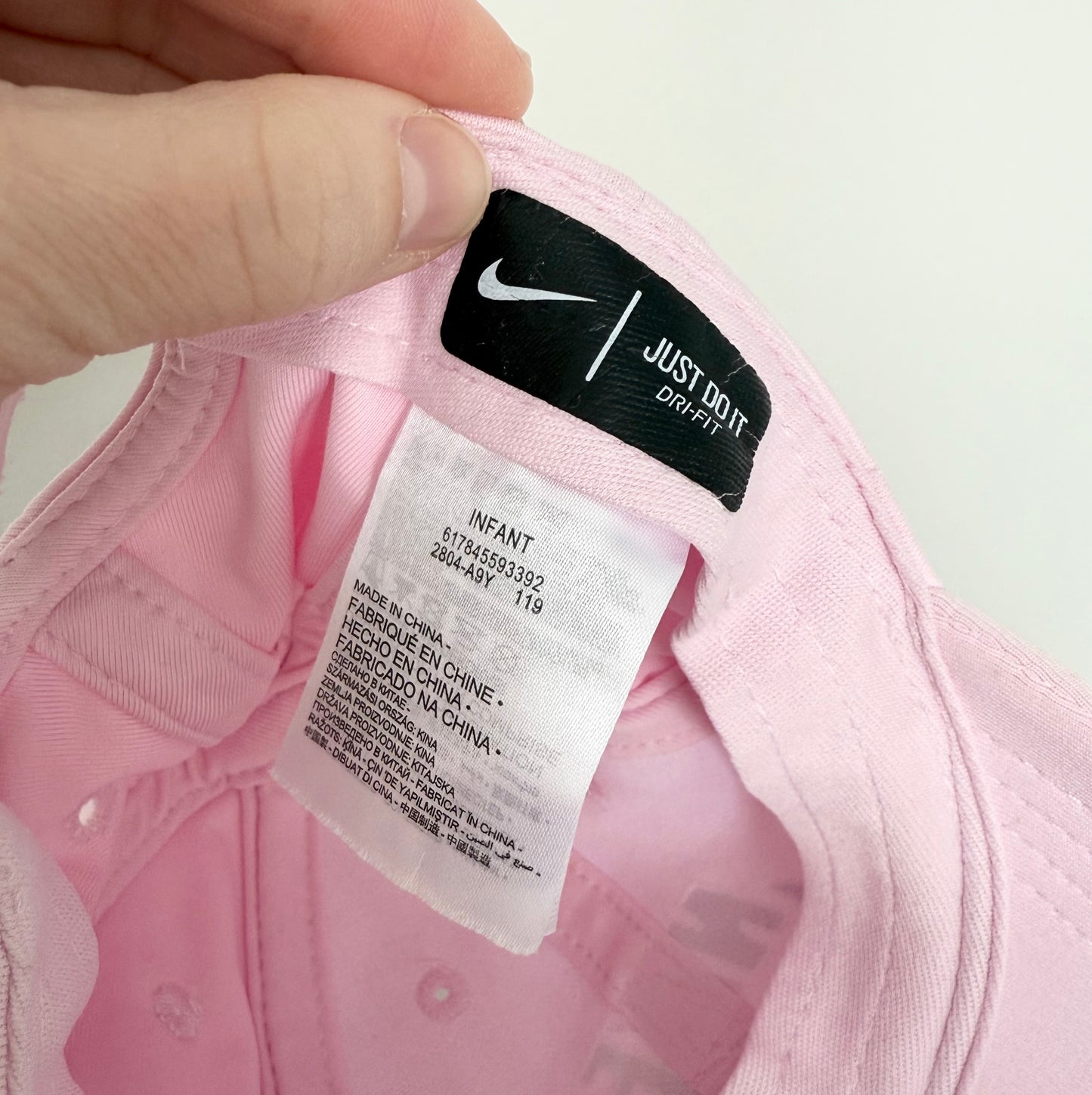 Nike Pink & Coloured Letters Ball Cap - Infant (0-24 Months)