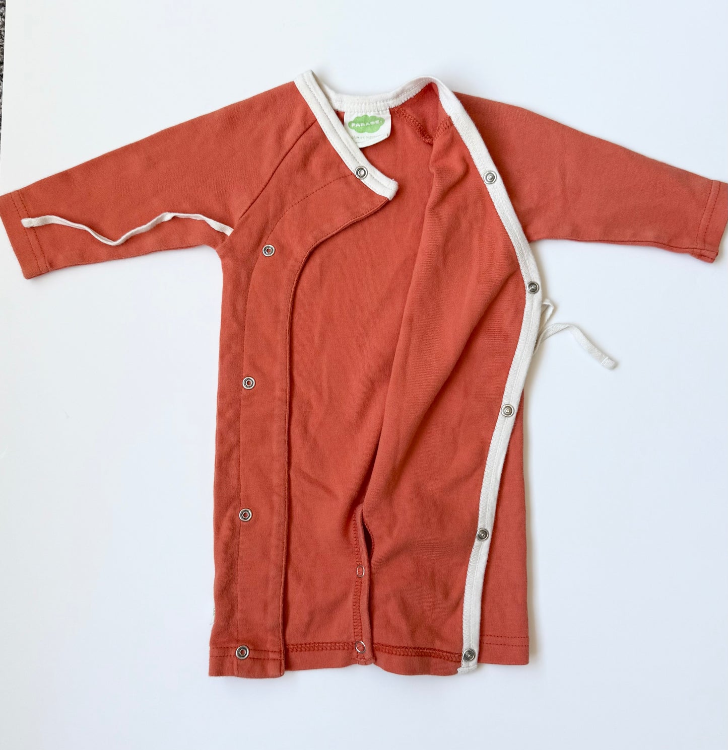 Parade Organics Orange Stars Kimono Wrap Romper (0-3 Months)