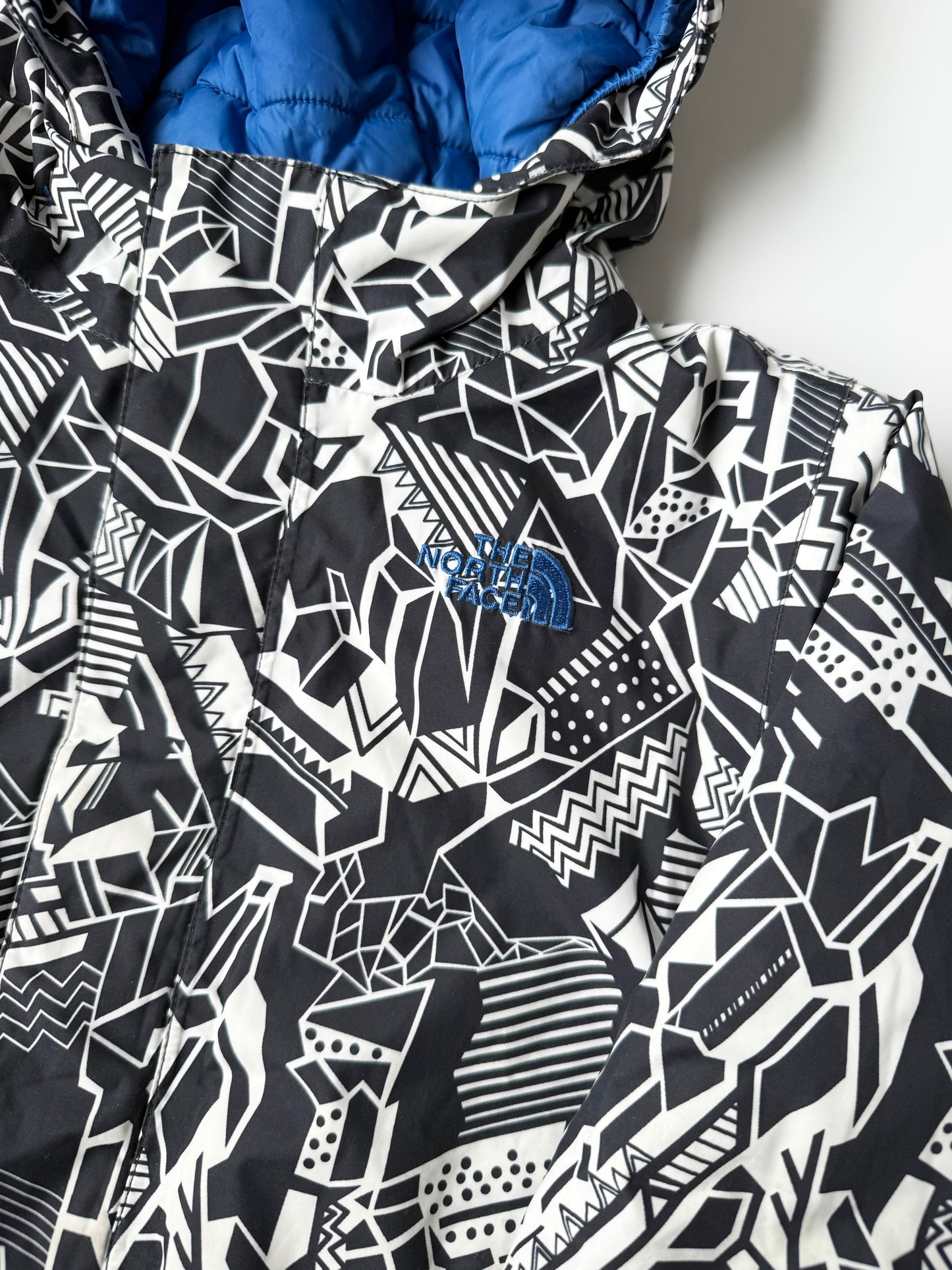 The North Face Darten Black & White Geometric Winter Jacket (3T)