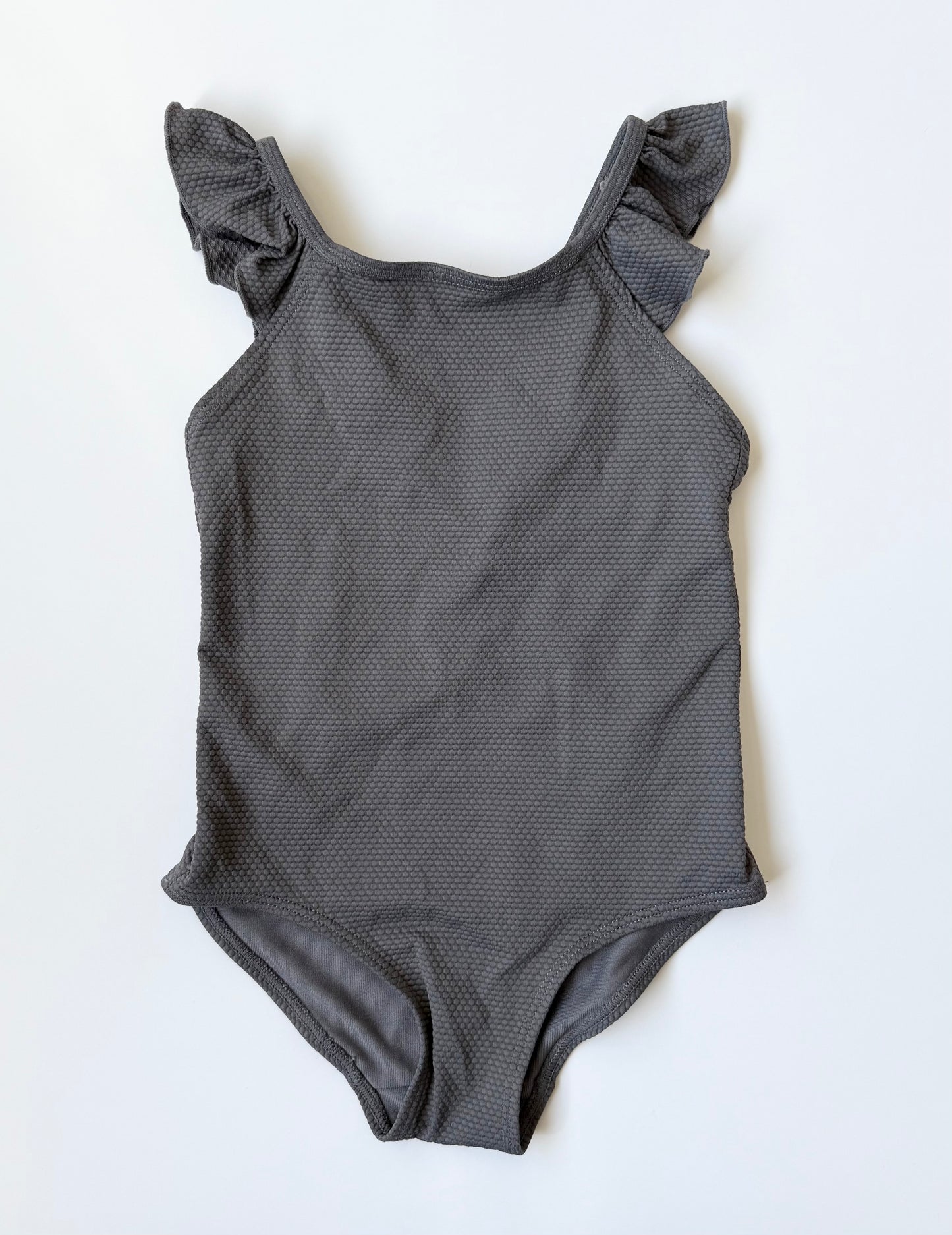 H&M Grey Pebbled One Piece Swimsuit (2-4 Years)