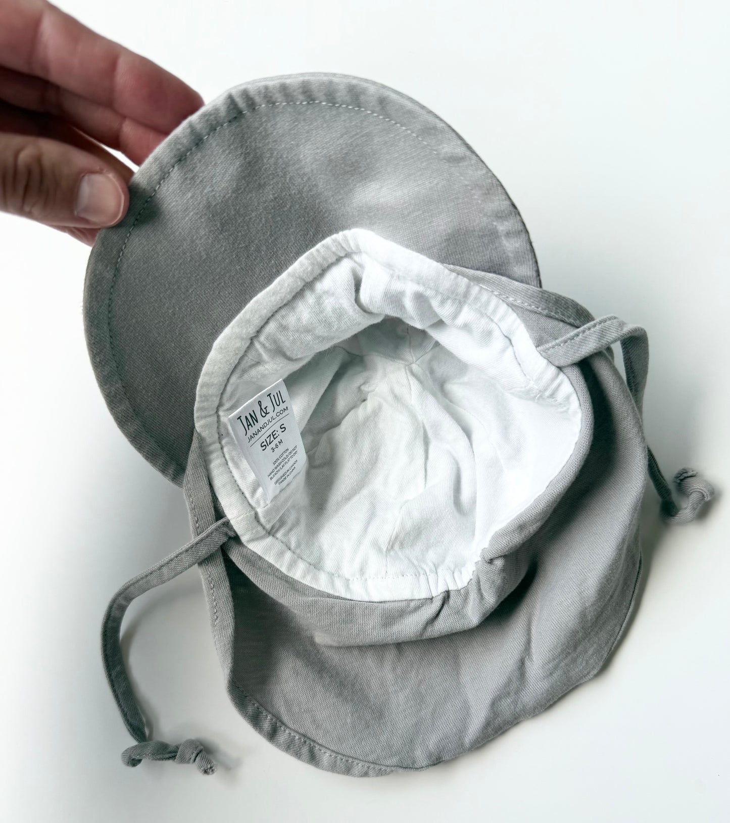 Jan & Jul Light Grey Sun Hat (3-6 Months)