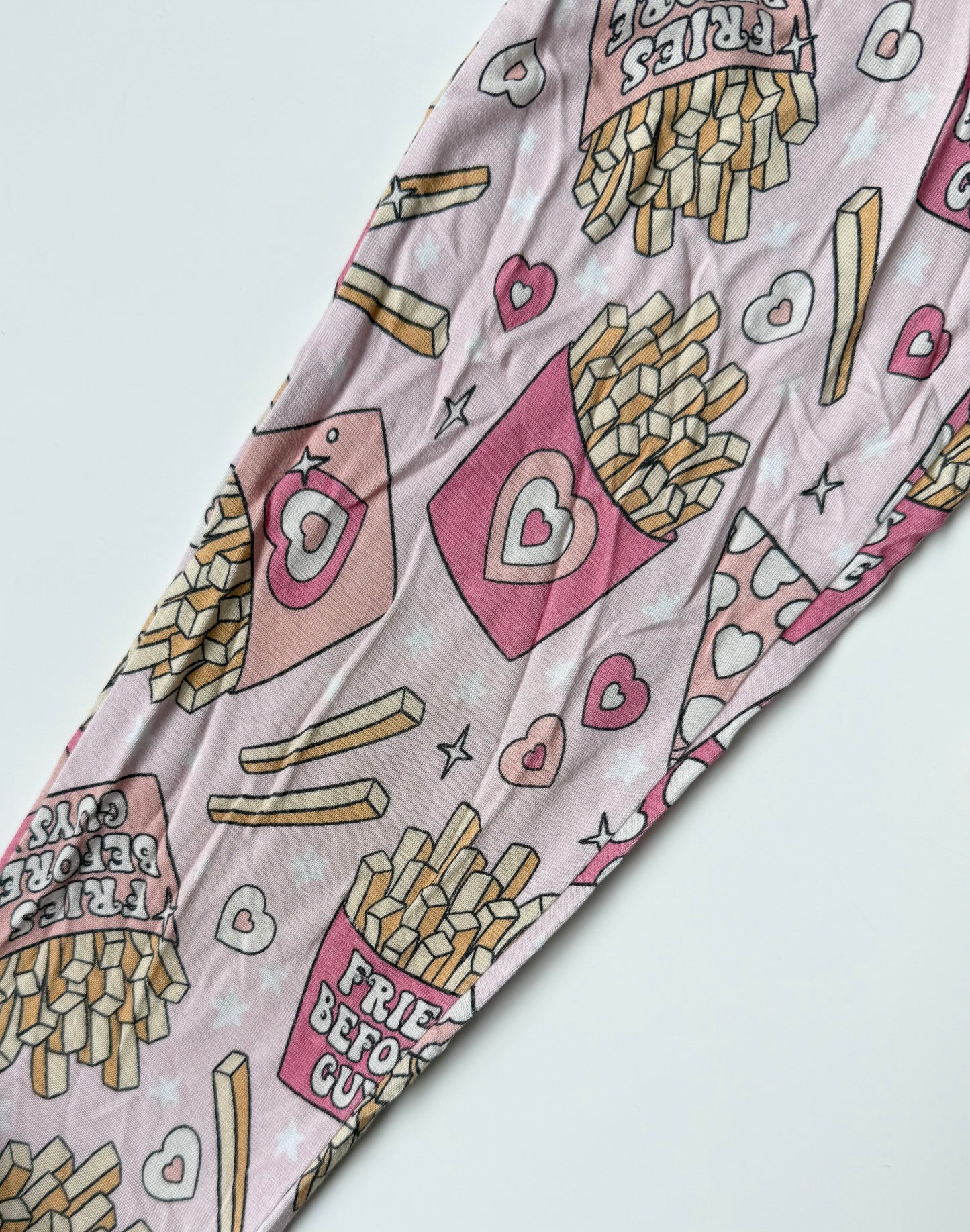 Milk + Coco Pink “Fries Before Guys” Two Piece PJ Set (3T)