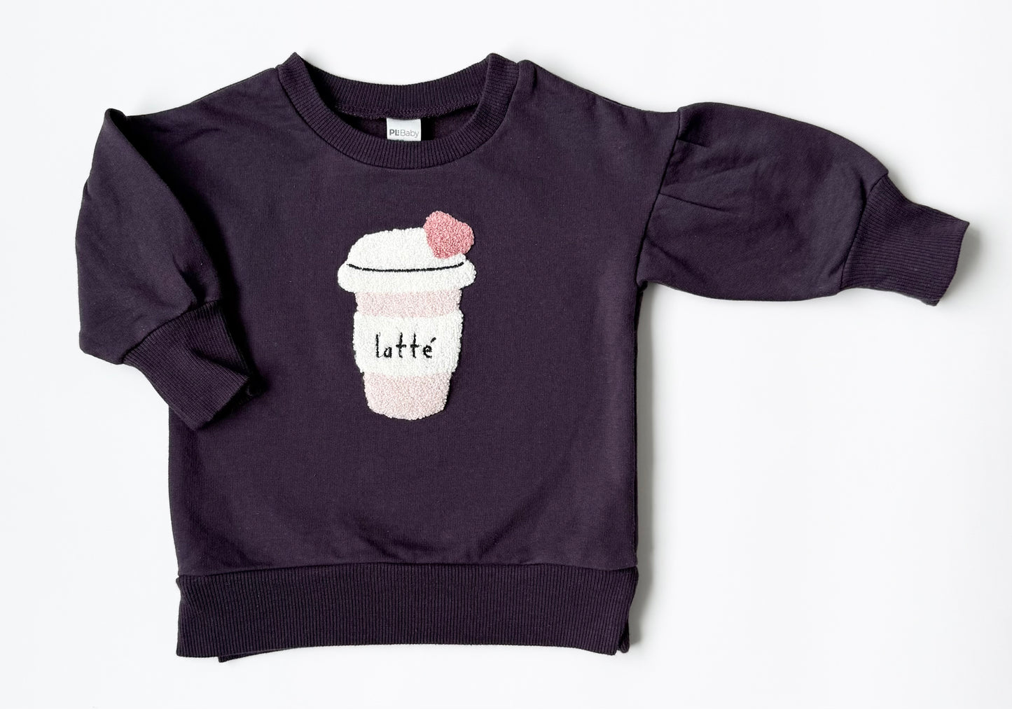 PL Baby Dark Purple Fuzzy Latte Sweater (12 Months)