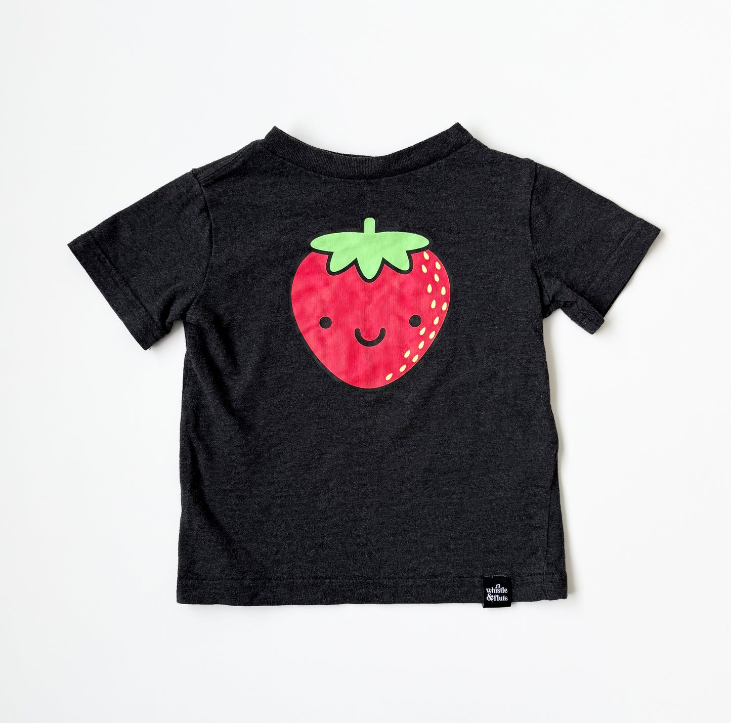 Whistle & Flute Dark Grey Strawberry T-Shirt (12-18 Months)