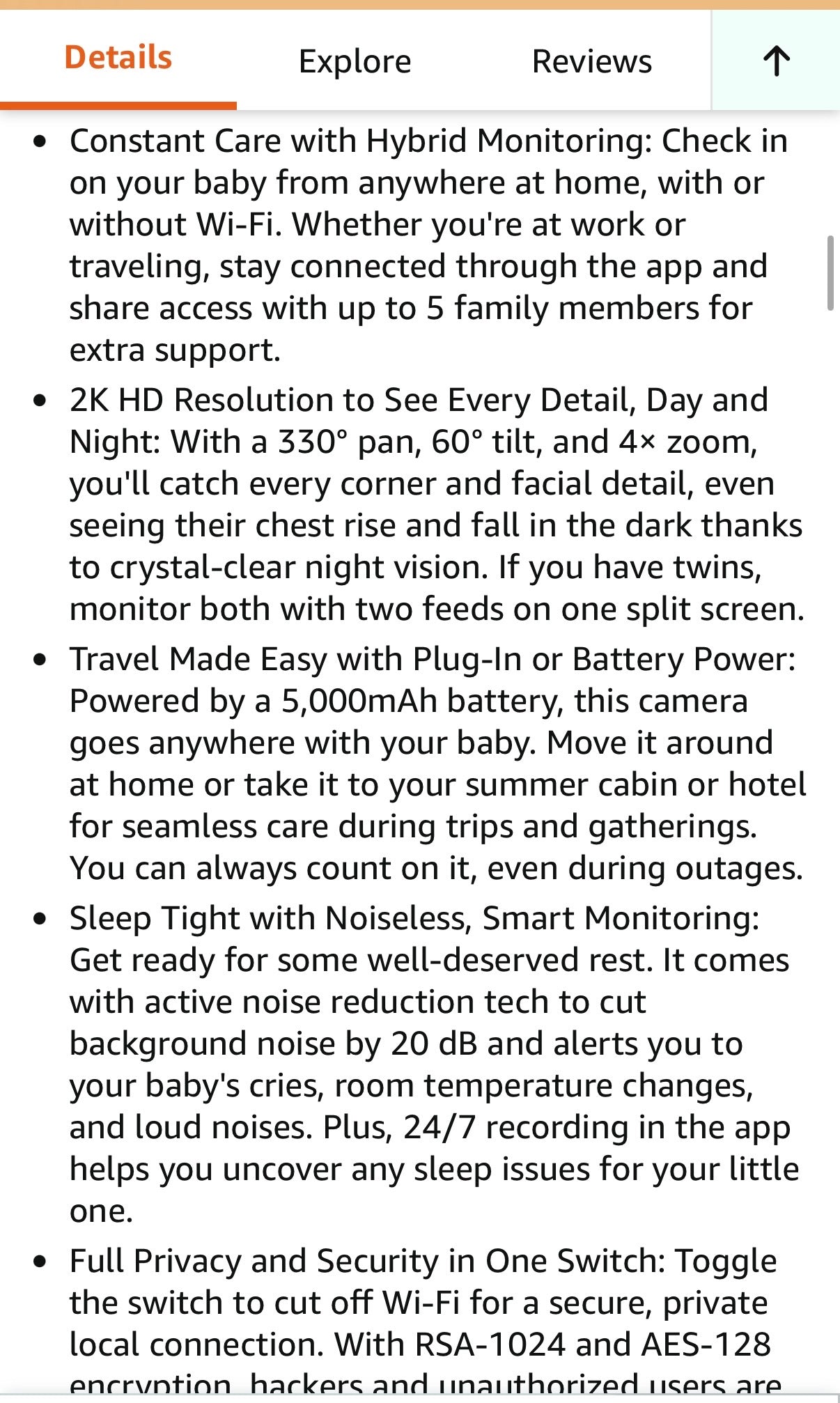 Eufy Security Space View HD Wireless Baby Monitor
