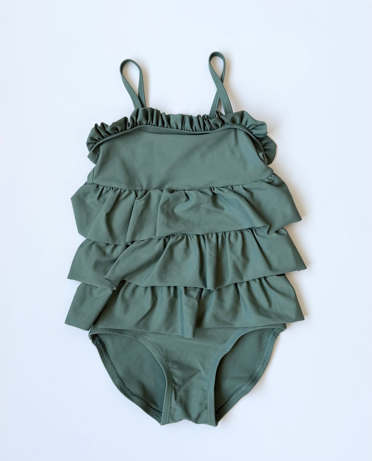 Turtle Dove London Green Layers One Piece Swimsuit (3-4 Years)