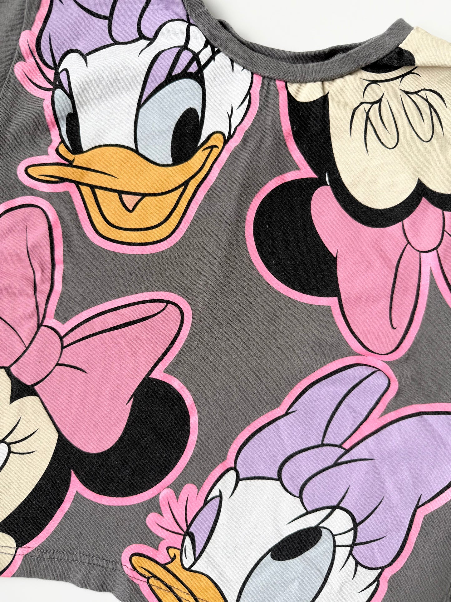 Zara x Disney Grey & Neon Minnie & Daisy T-Shirt (2-3 Years)