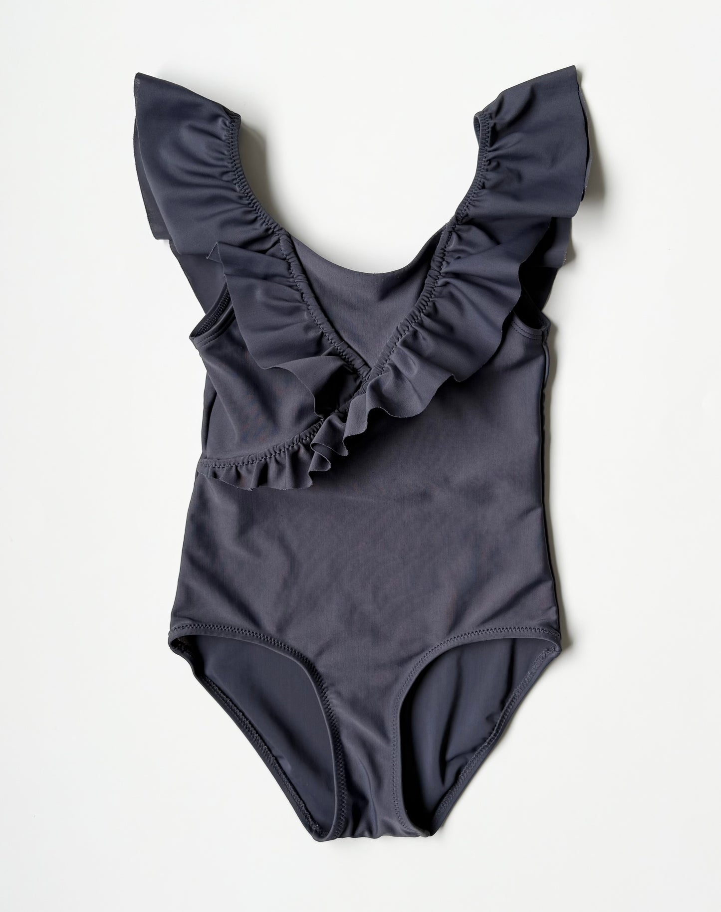 H&M Dark Grey Ruffle One Piece Swimsuit (4-6 Years)
