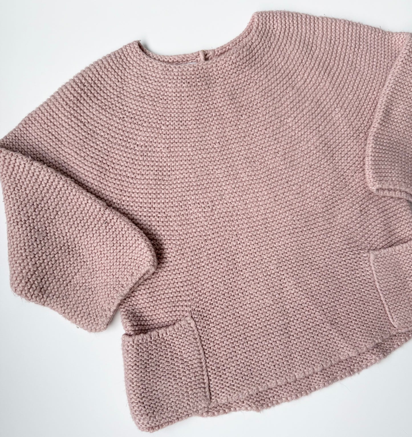 Zara Pink Knit Front Pockets Sweater (18-24 Months)