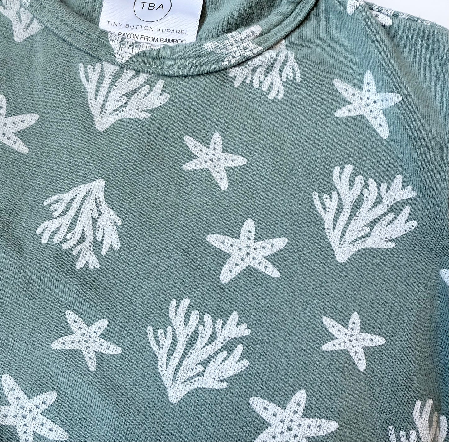 Tiny Button Apparel Green Under the Sea Long Sleeve (0-6 Months)
