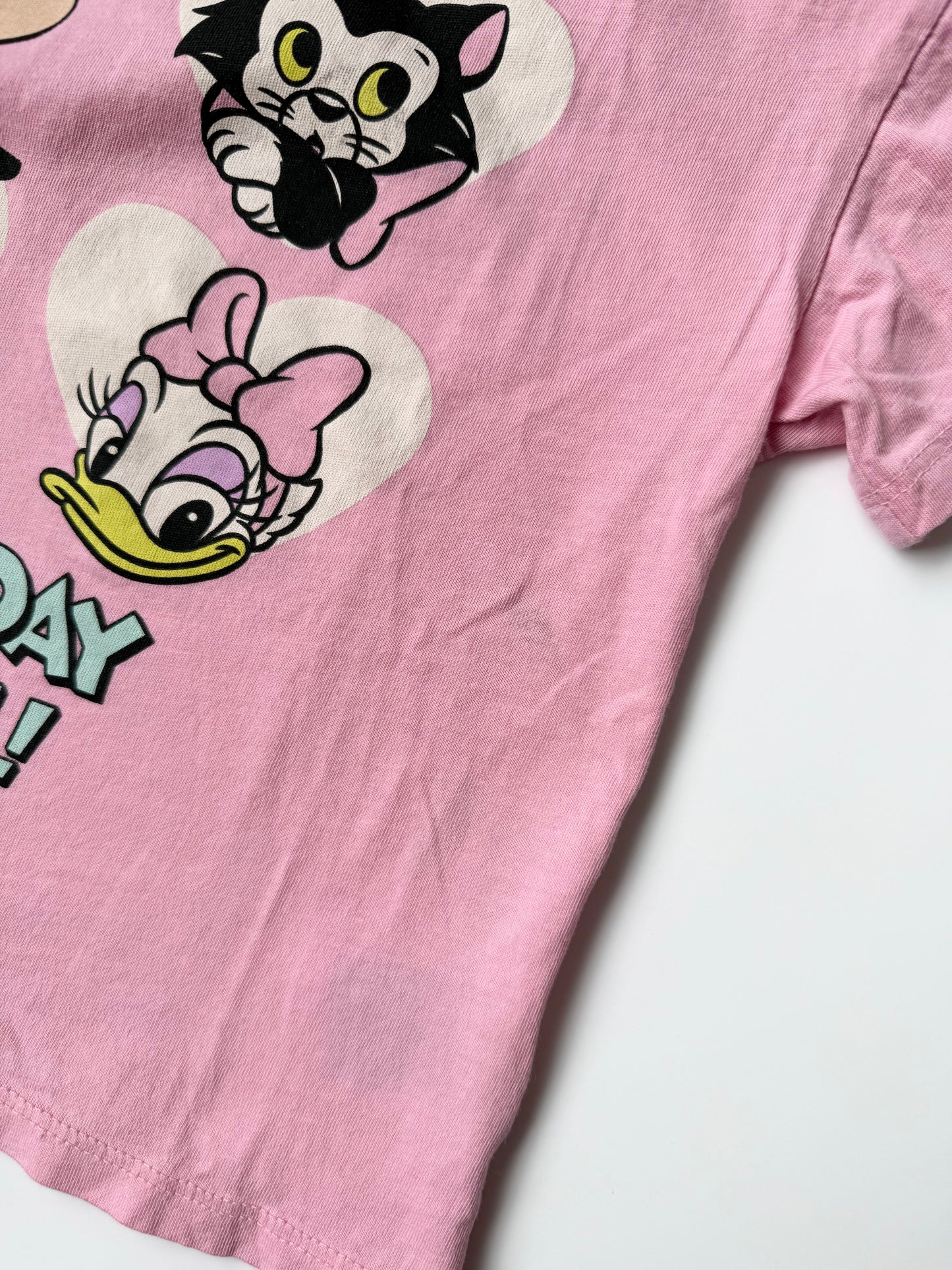 H&M x Disney Heart Characters Pink “Everyday Smile!” T-Shirt (3-4 Years)