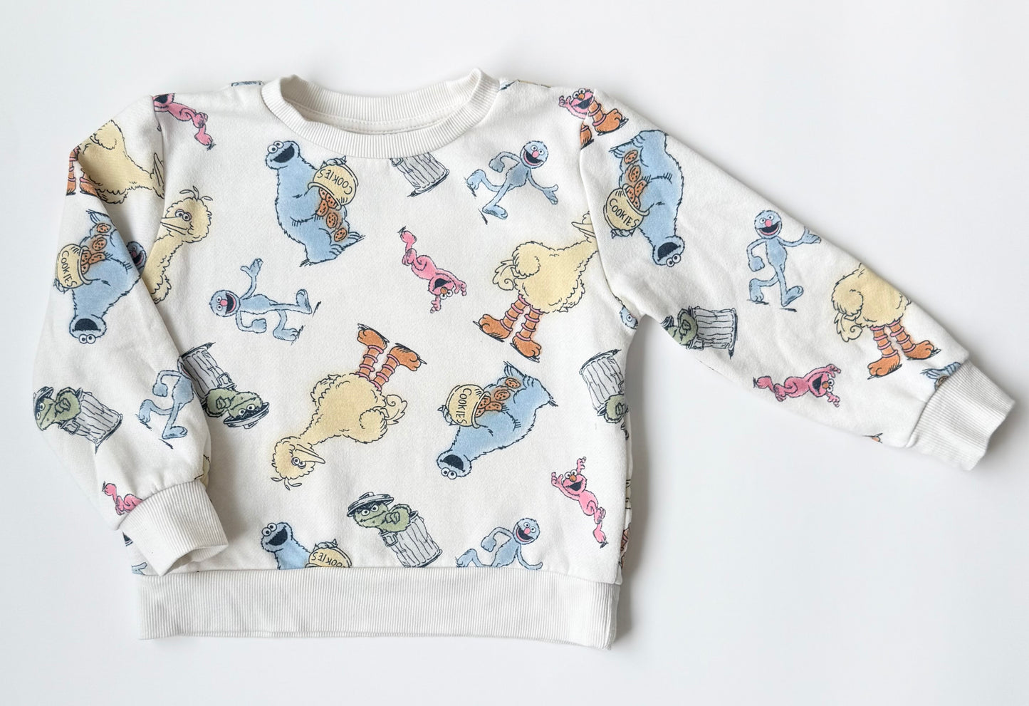 Sesame Street White Characters Sweater (4T)