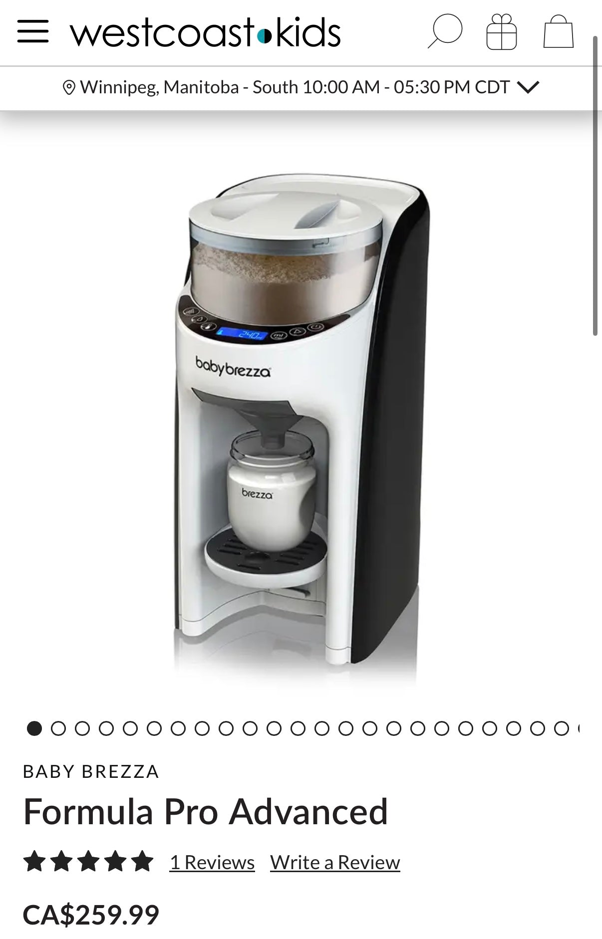 Baby Brezza Formula Pro Advance Dispenser