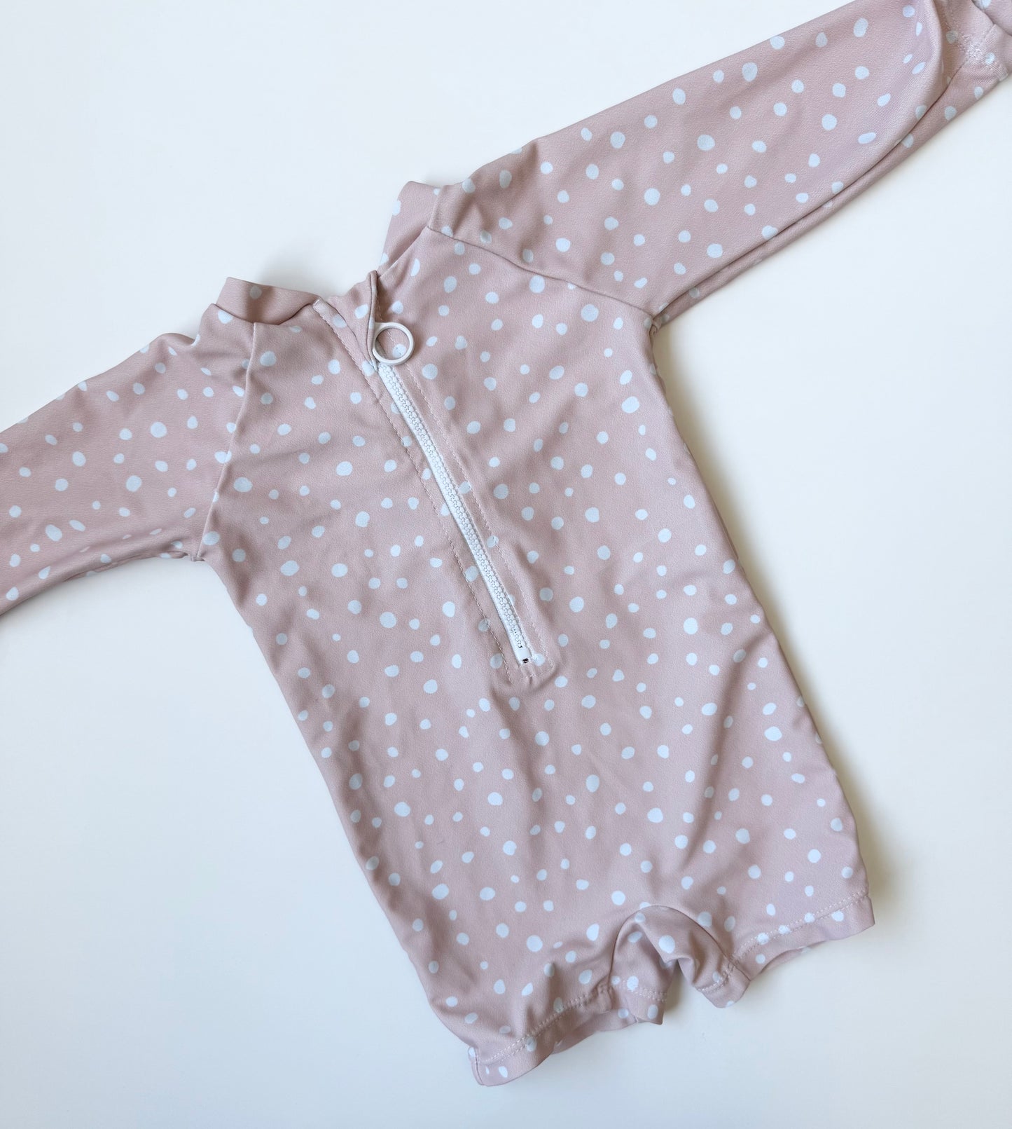 Current Tyed “ The Charlotte” Pink Polkadot Sunsuit (3 Months)