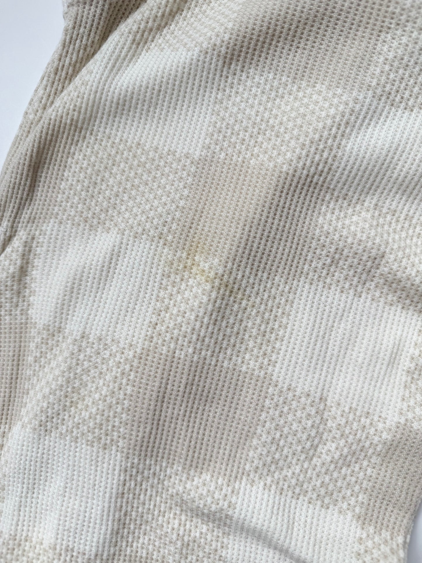 Caden Lane Light Tan Checkered Waffled Sleeper (0-3 Months)