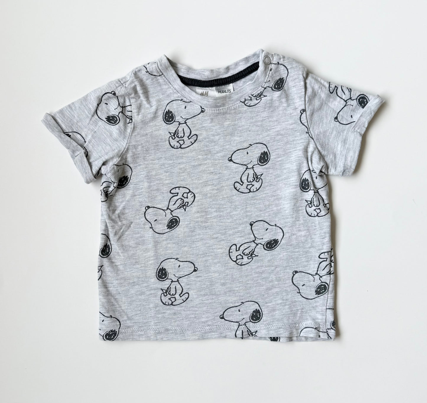 H&M x Peanuts Grey Snoopy T-Shirt (6-9 Months)