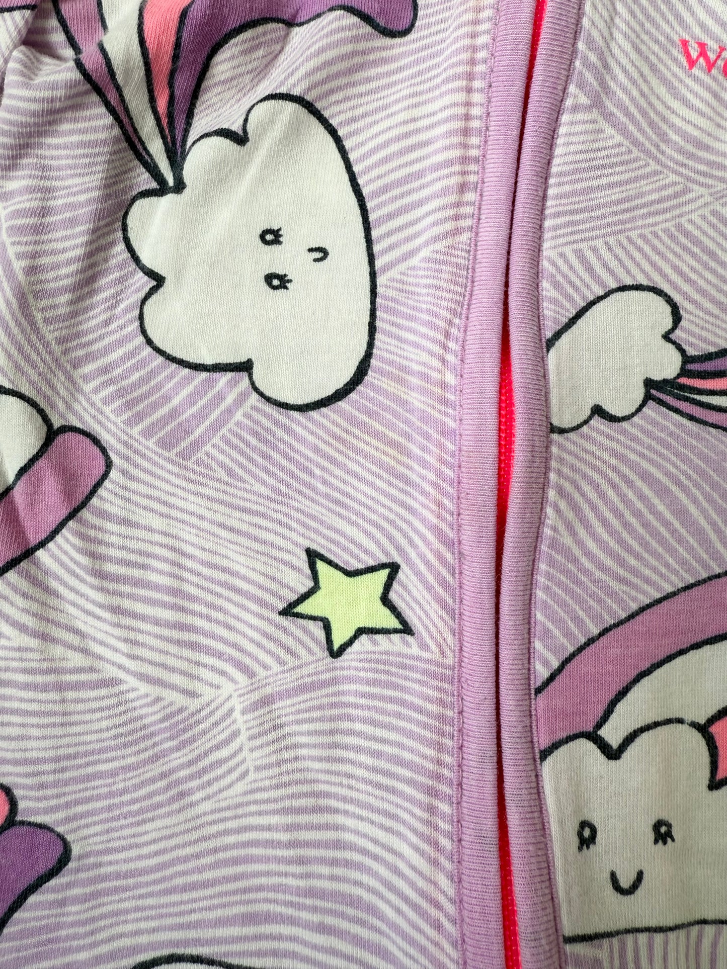 Bonds Wondersuit Purple Cloud & Rainbow Sleeper Romper (0-3 Months)