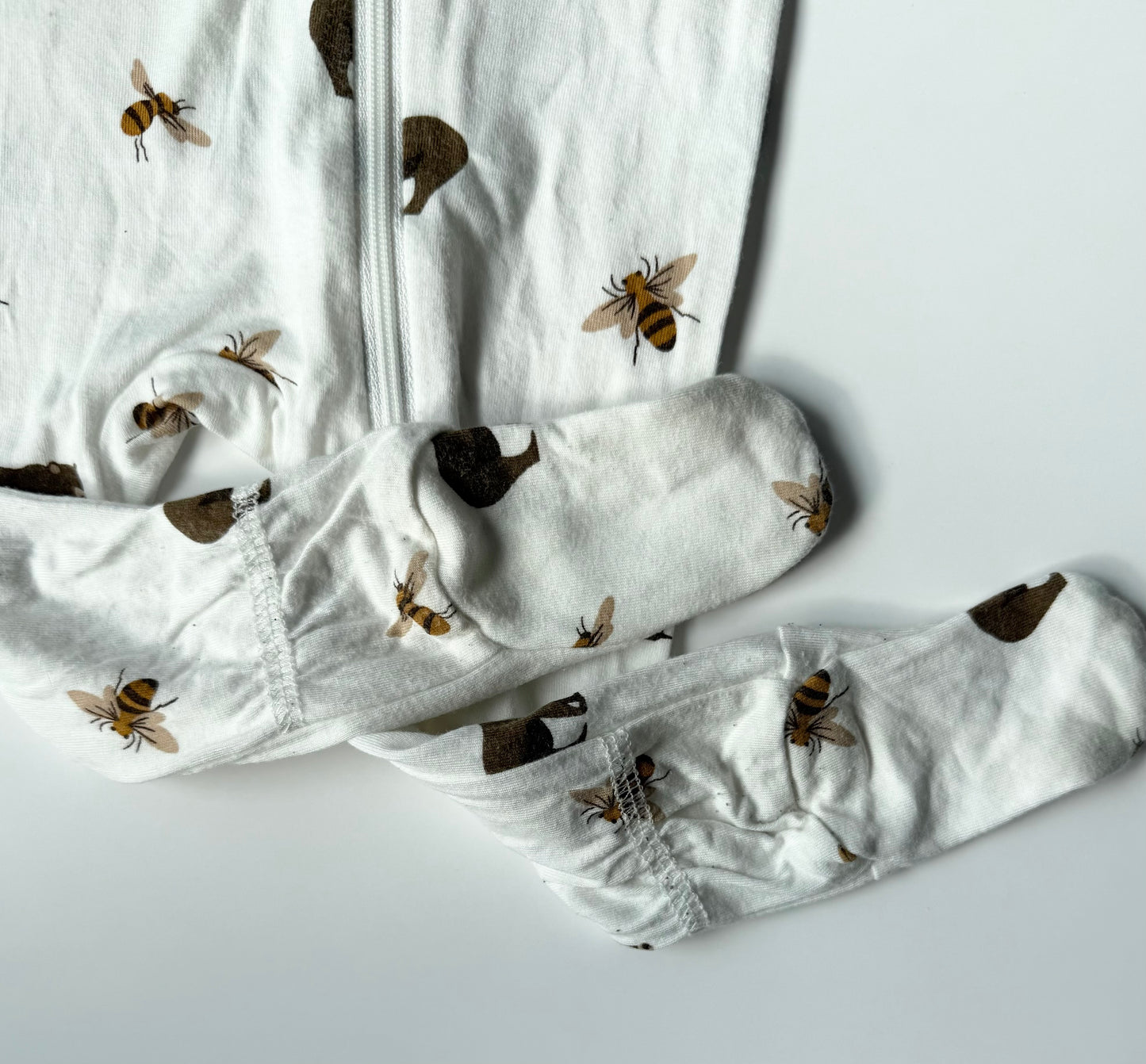 Kyte Honey Bear Zipper Footie Sleeper (3-6 Months)